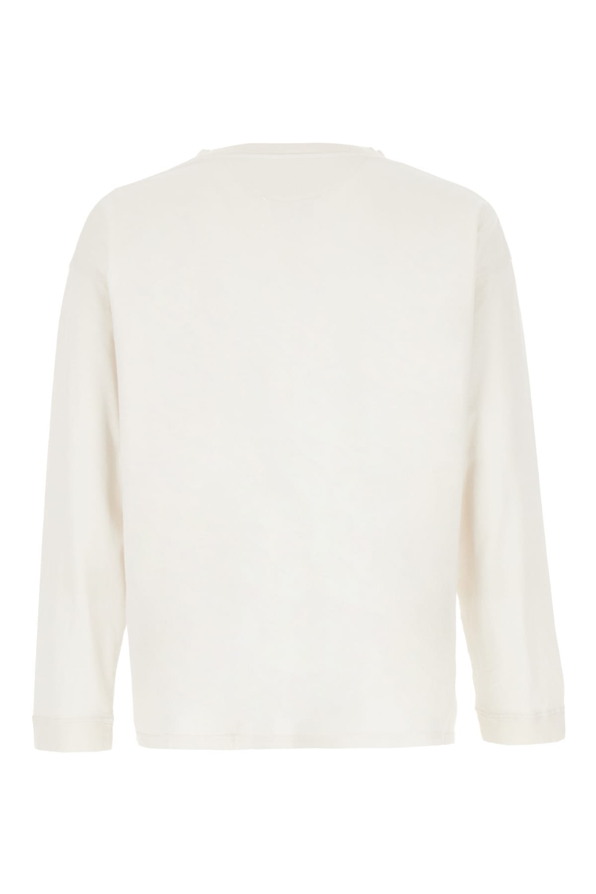 Shop Maison Margiela Ivory Cotton T-shirt In 856