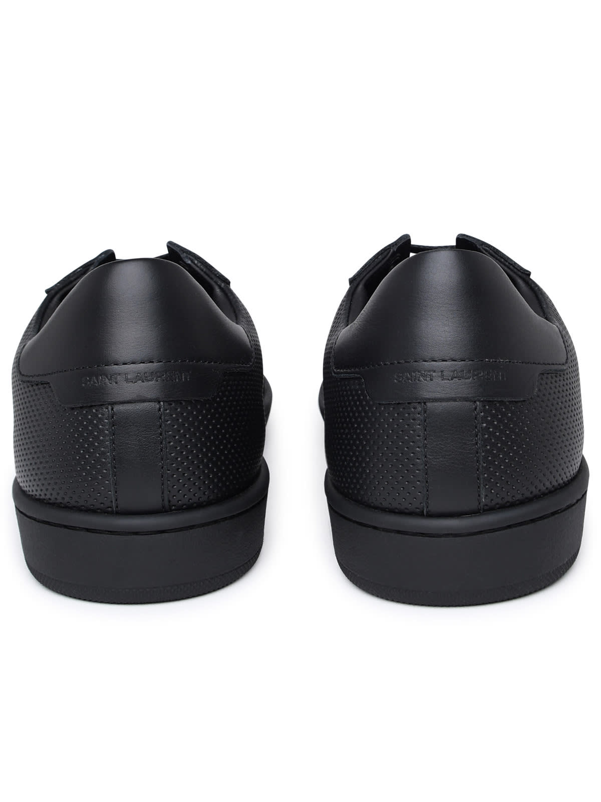 Shop Saint Laurent Court Sneakers In Black Leather
