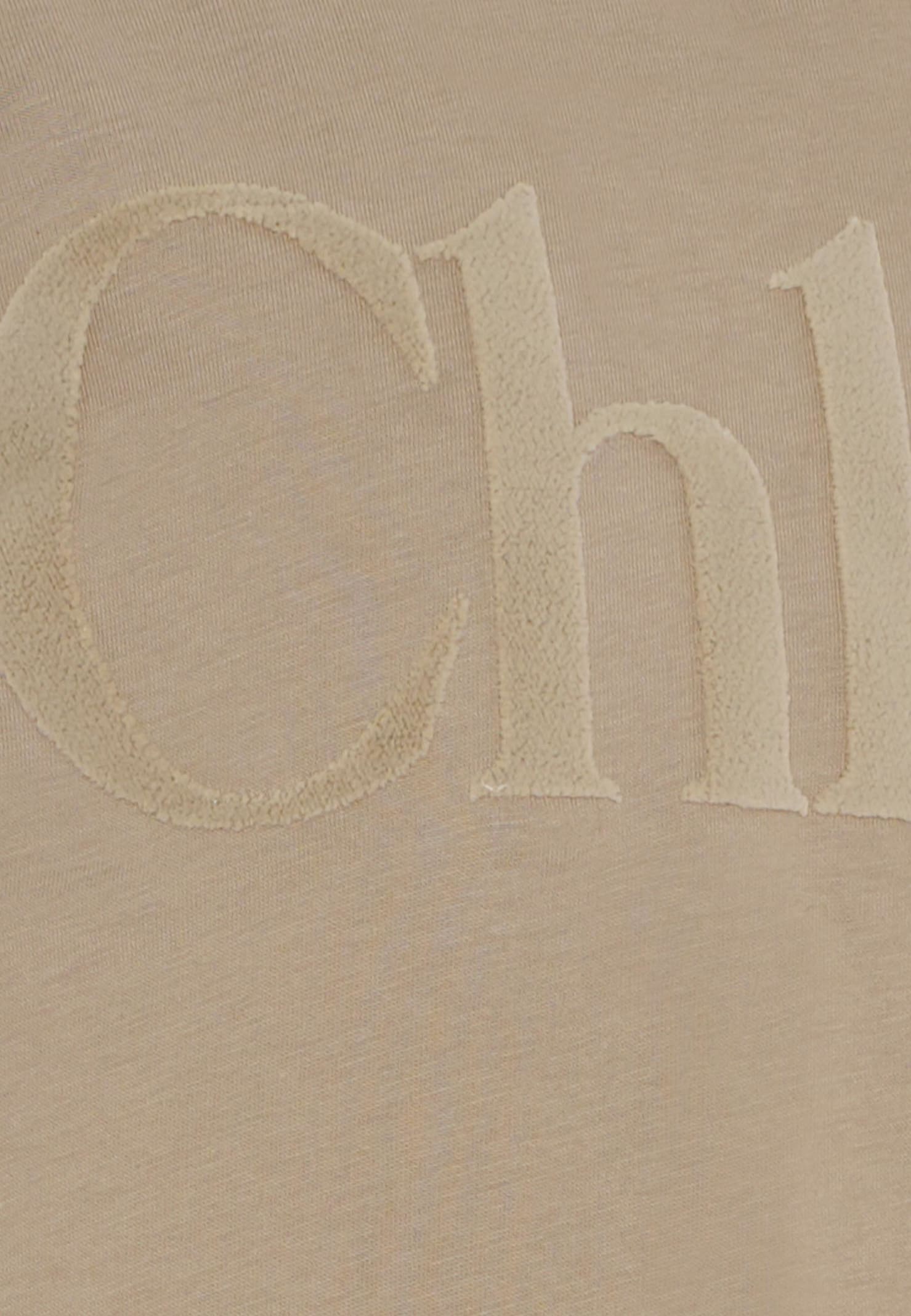 Chloé Organic Cotton Logo T-shirt In Brown