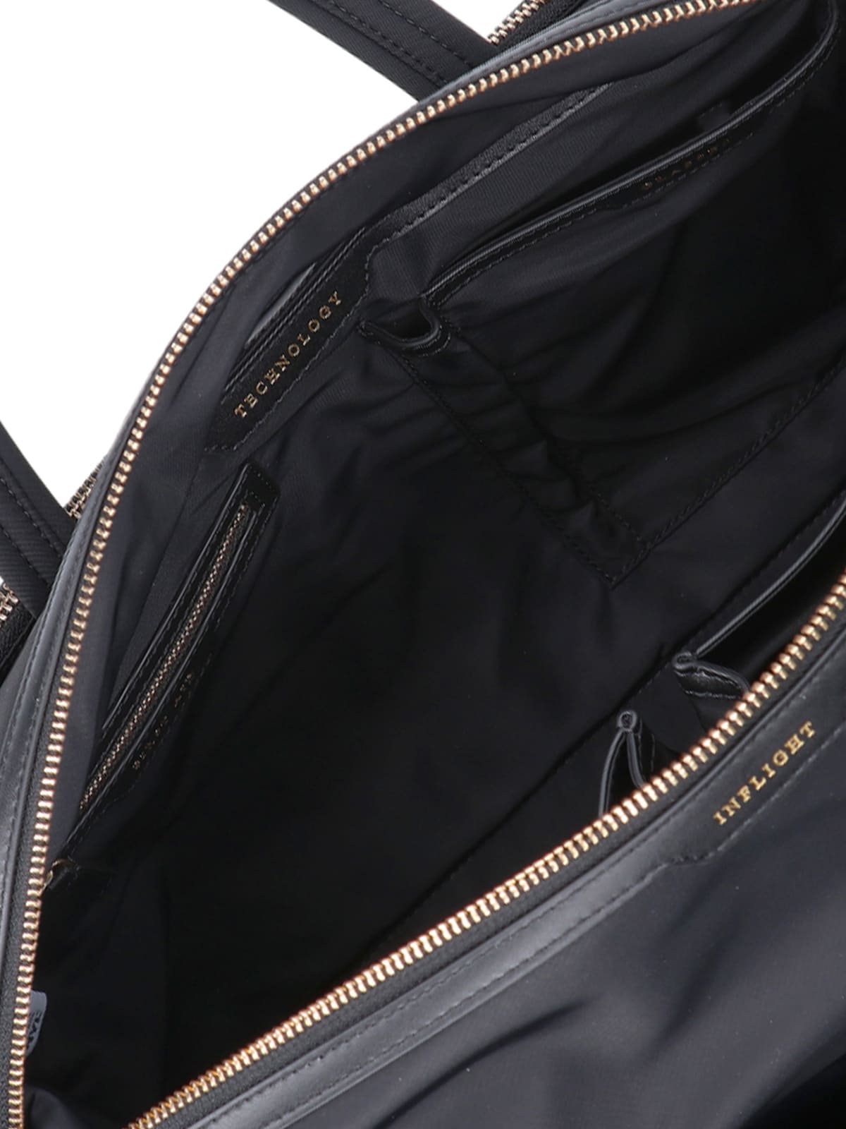 Anya Hindmarch Sleek Black Tote Bag With Gold Accents In Blue