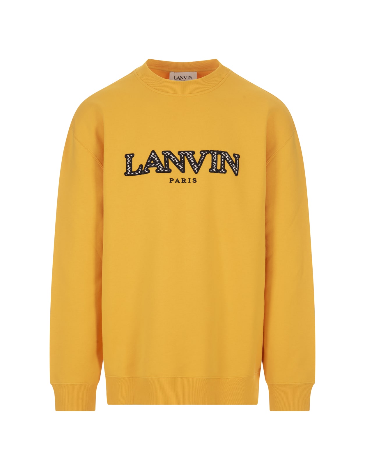Lanvin Oversized Embroidered Curb Sweatshirt In Multi