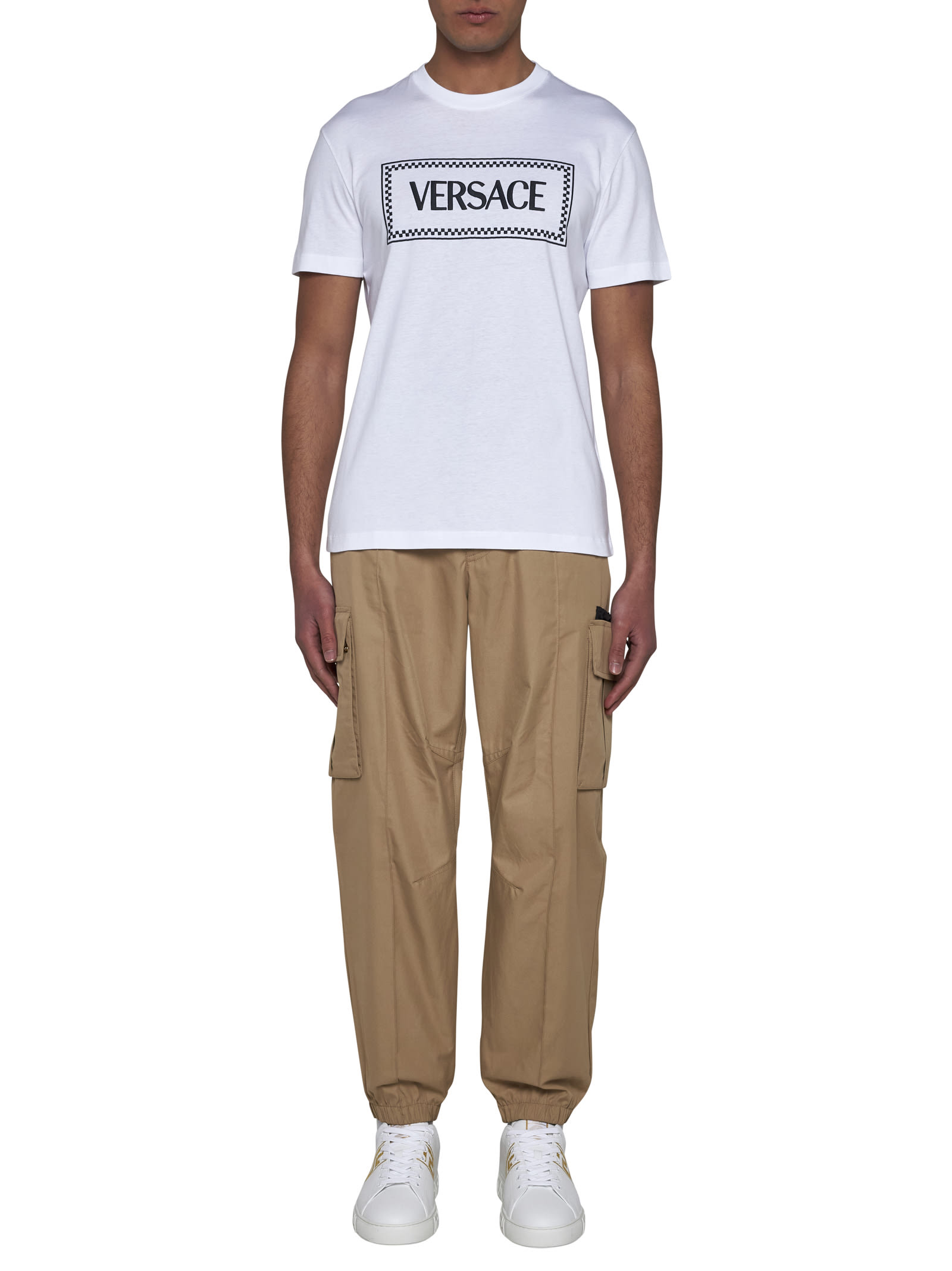 Shop Versace T-shirt In Optical White