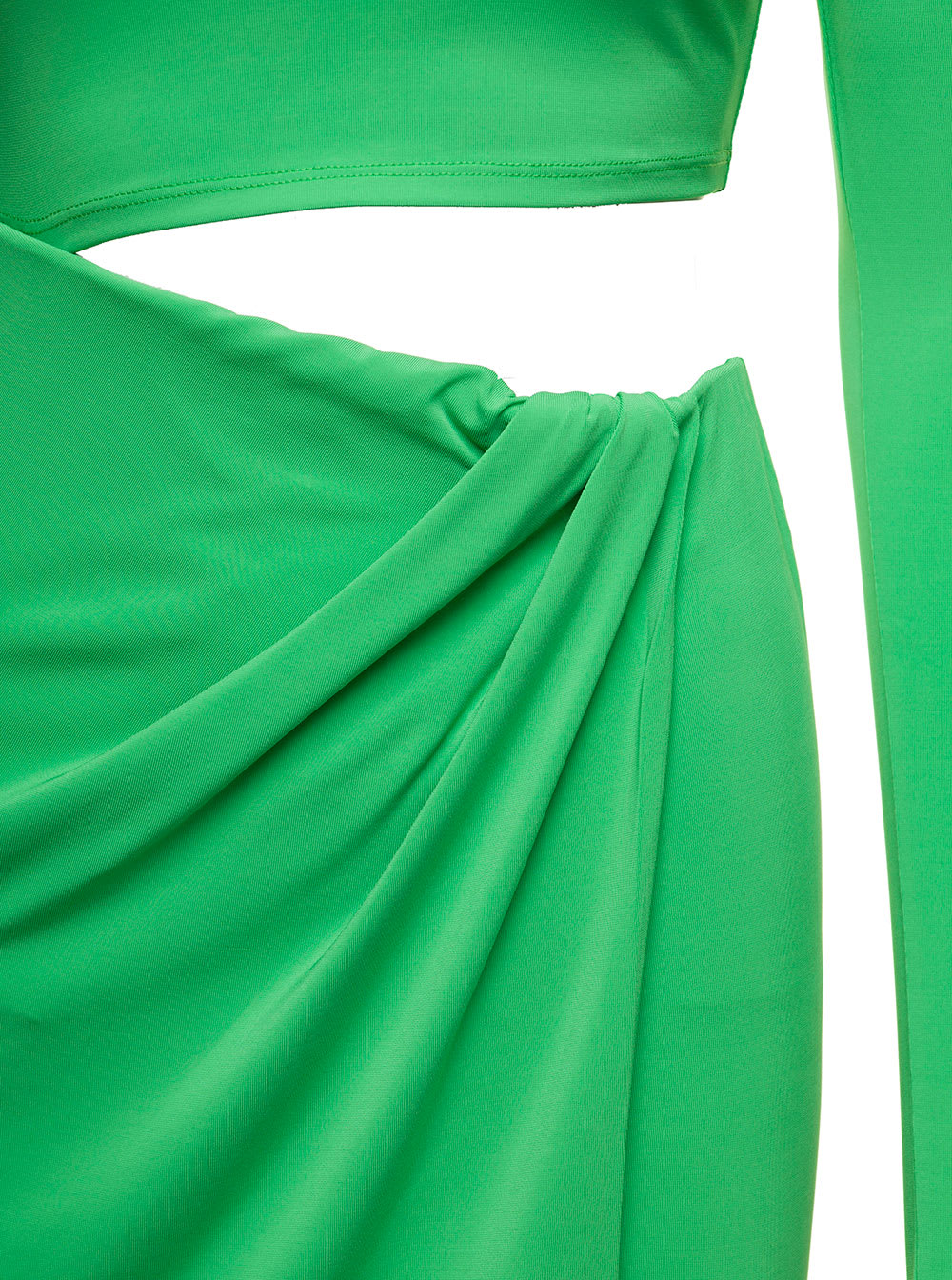 Shop The Andamane Green Cut-out Mini Dress In Viscose Woman