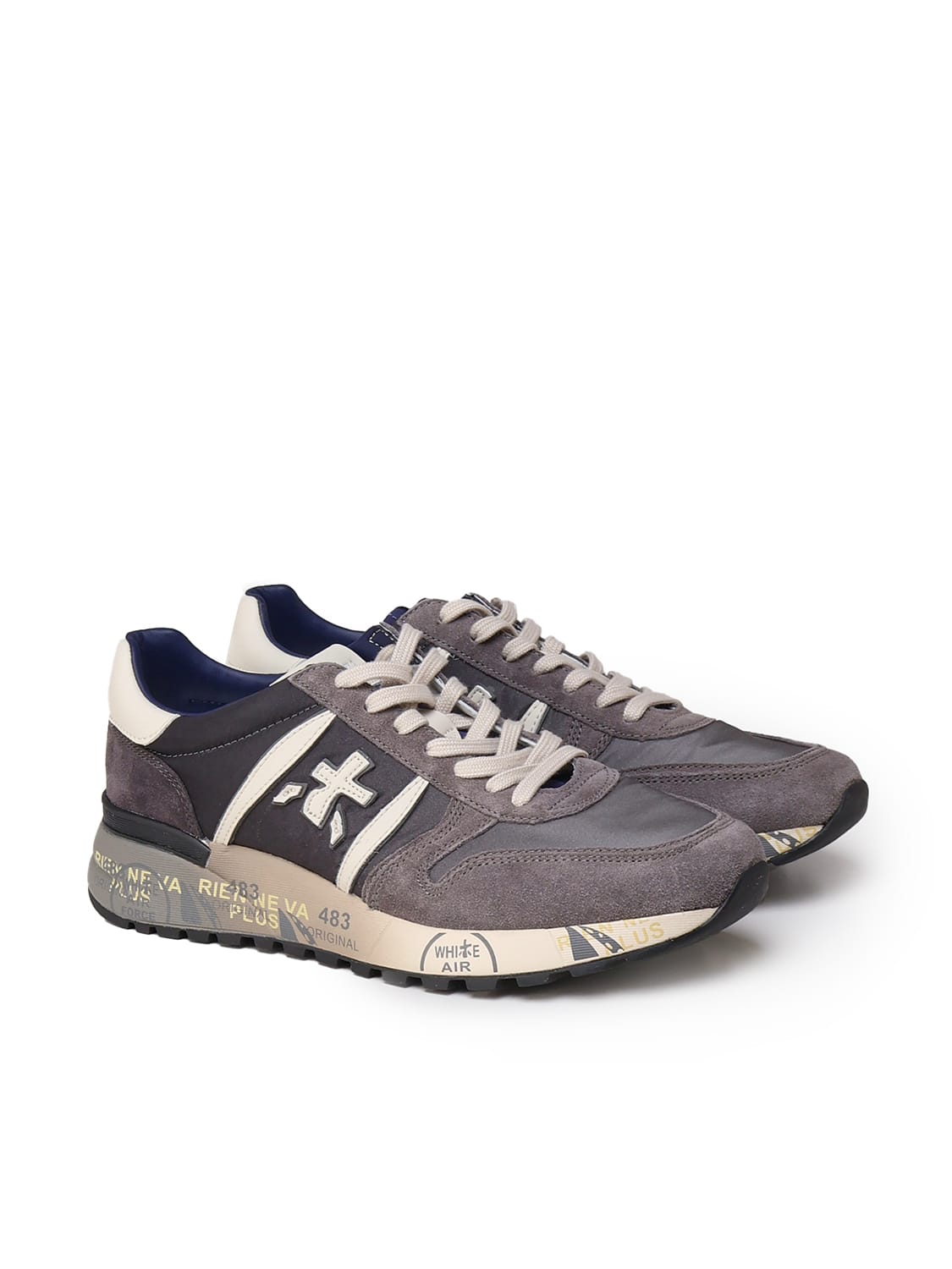 Shop Premiata Sneakers Lander In Grey