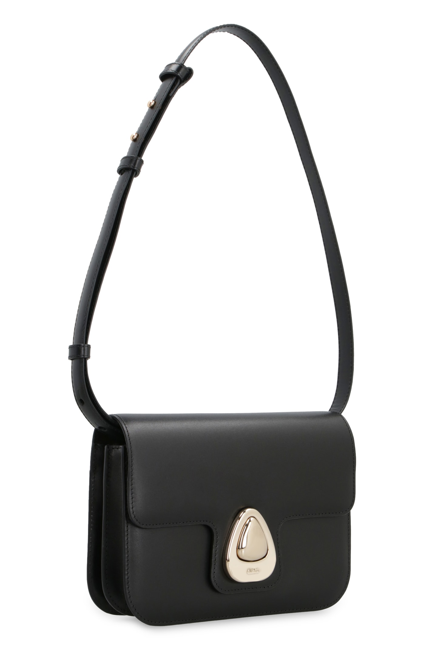 Shop Apc Astra Leather Small Bag In Black