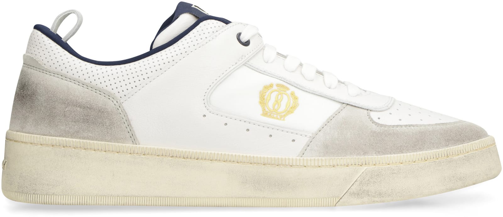 Bally Men's Riweira Leather Low-top Sneakers In White
