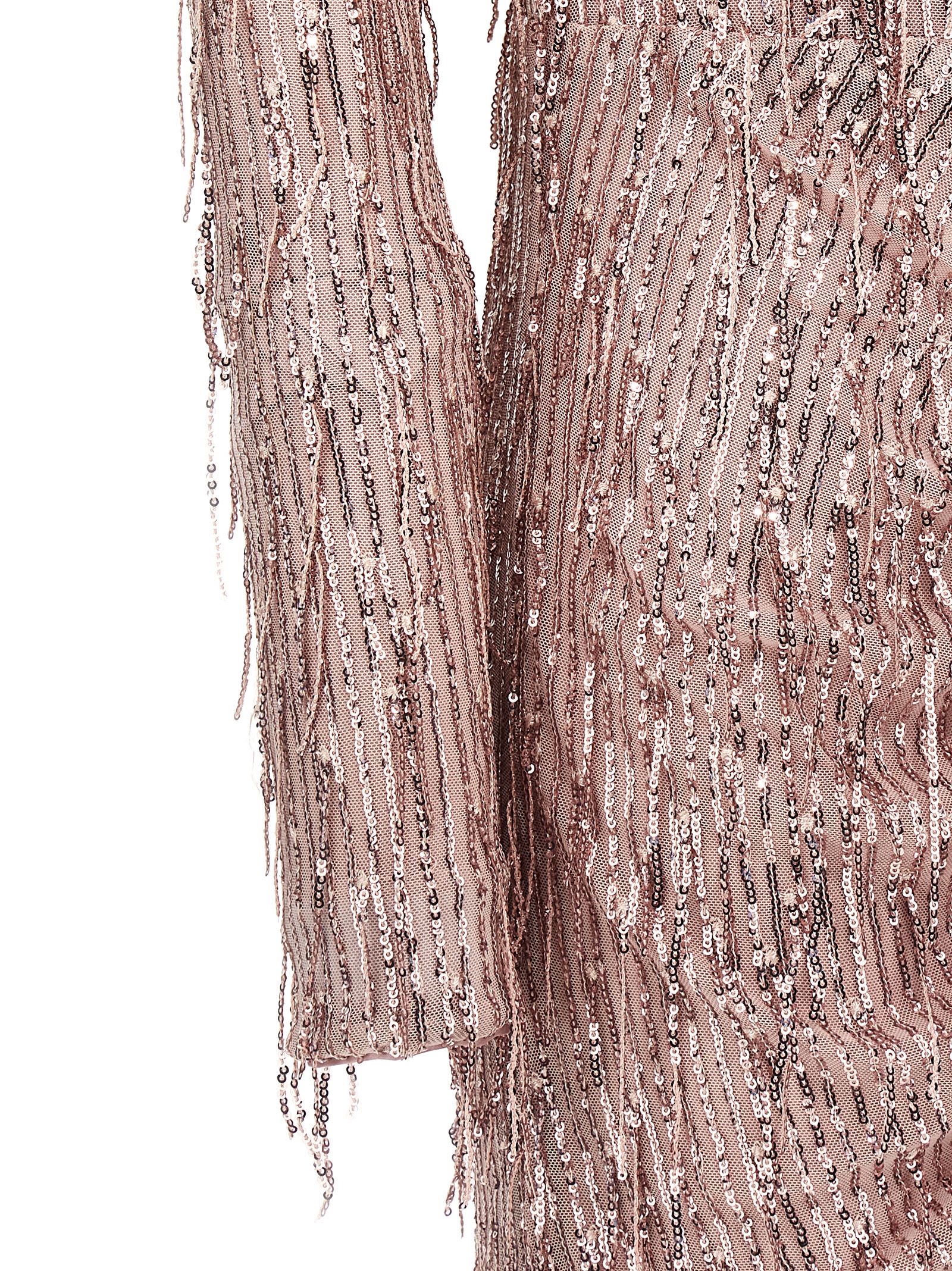 Shop Rotate Birger Christensen Sequin Fringe Mini Dress In Pink