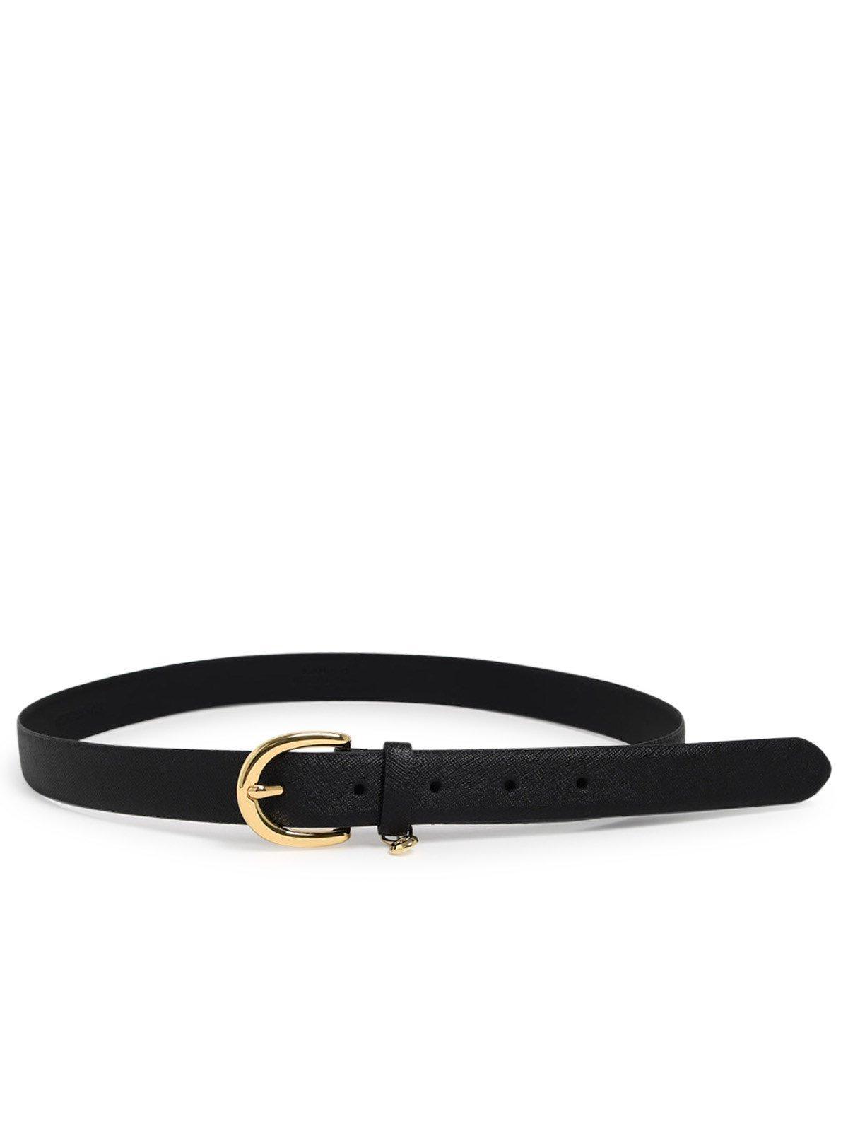 Polo Ralph Lauren Logo Charm Belt In Black
