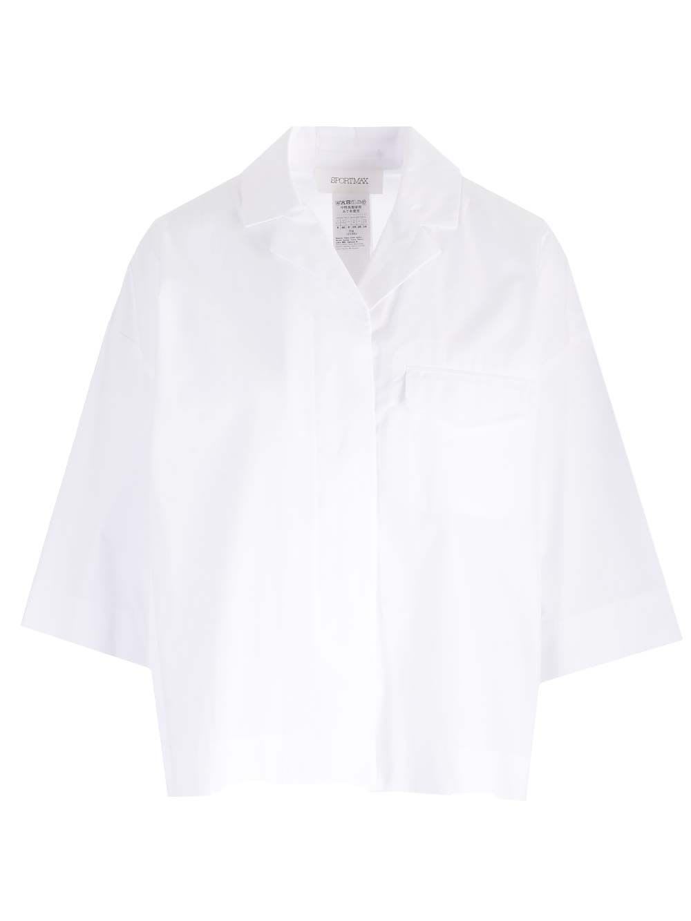 SPORTMAX WHITE POPLIN SHIRT