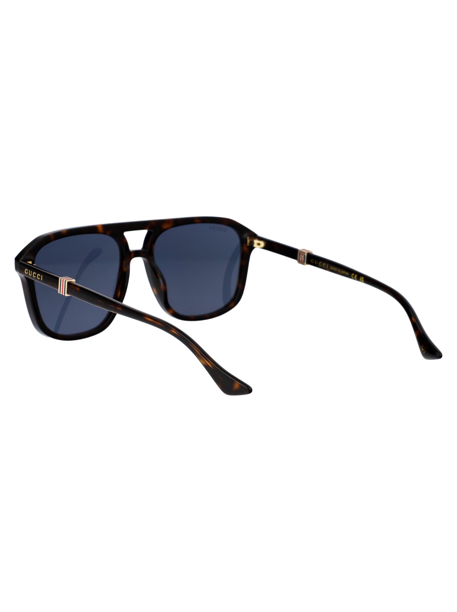 Gucci Havana Havana Blue Acetate Sunglasses In Blue