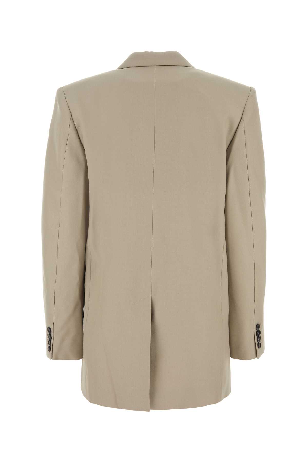 Shop Isabel Marant Sand Wool Nevimea Blazer In Straw