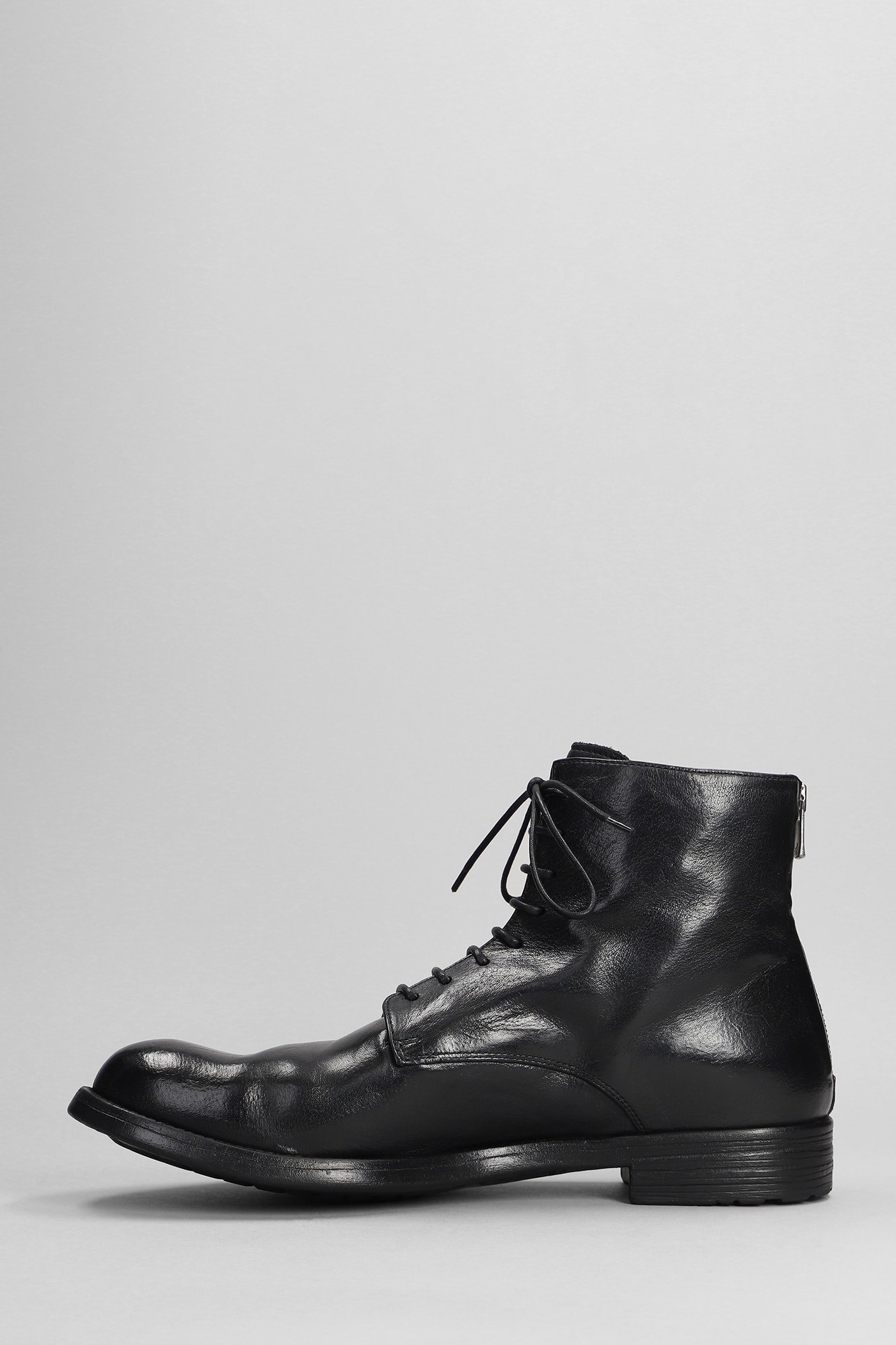 Shop Officine Creative Hive 016 Ankle Boots In Black Leather