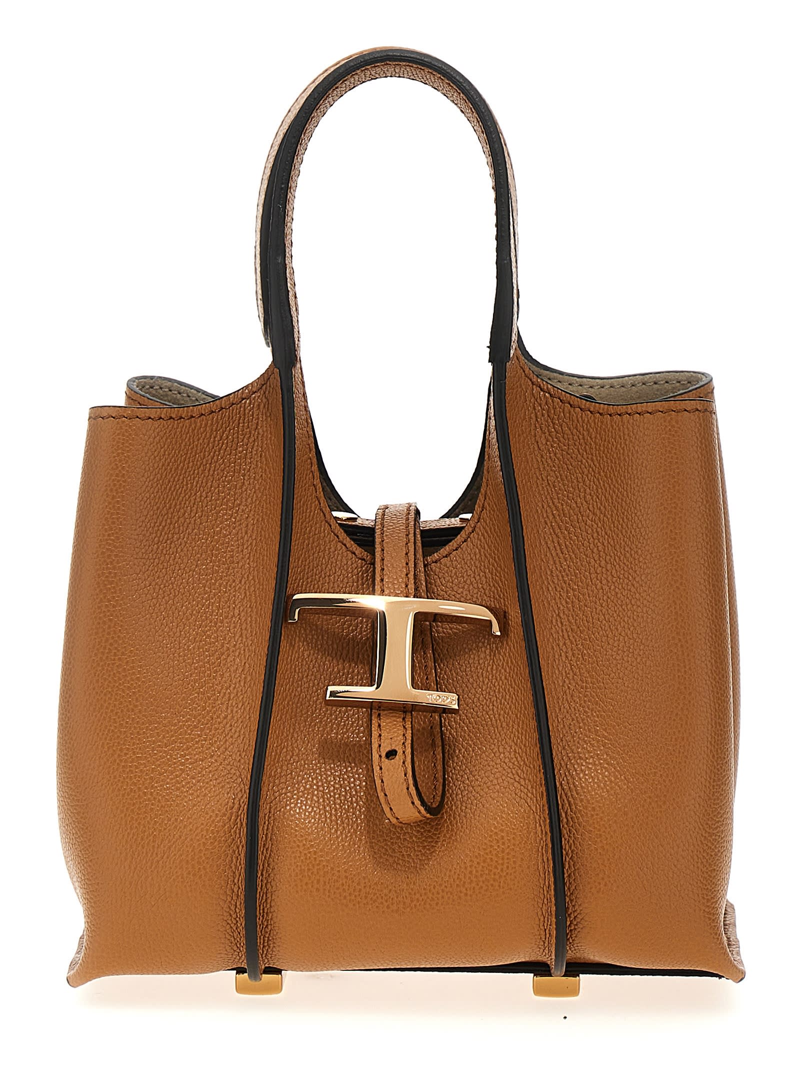 Shop Tod's T Micro Handbag In Brown