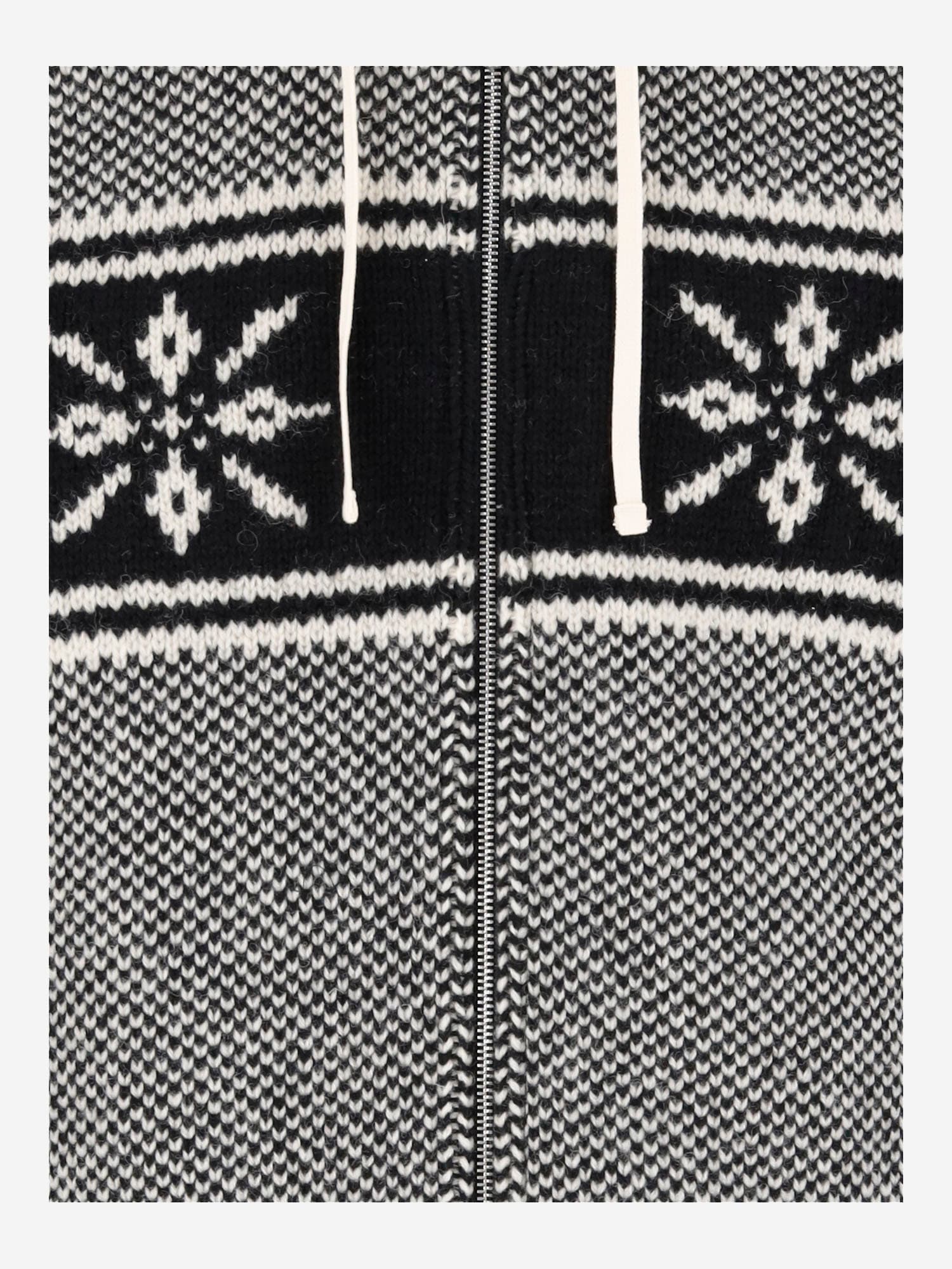 Shop Junya Watanabe Cotton Knit Sweatshirt With Graphic Pattern In Black