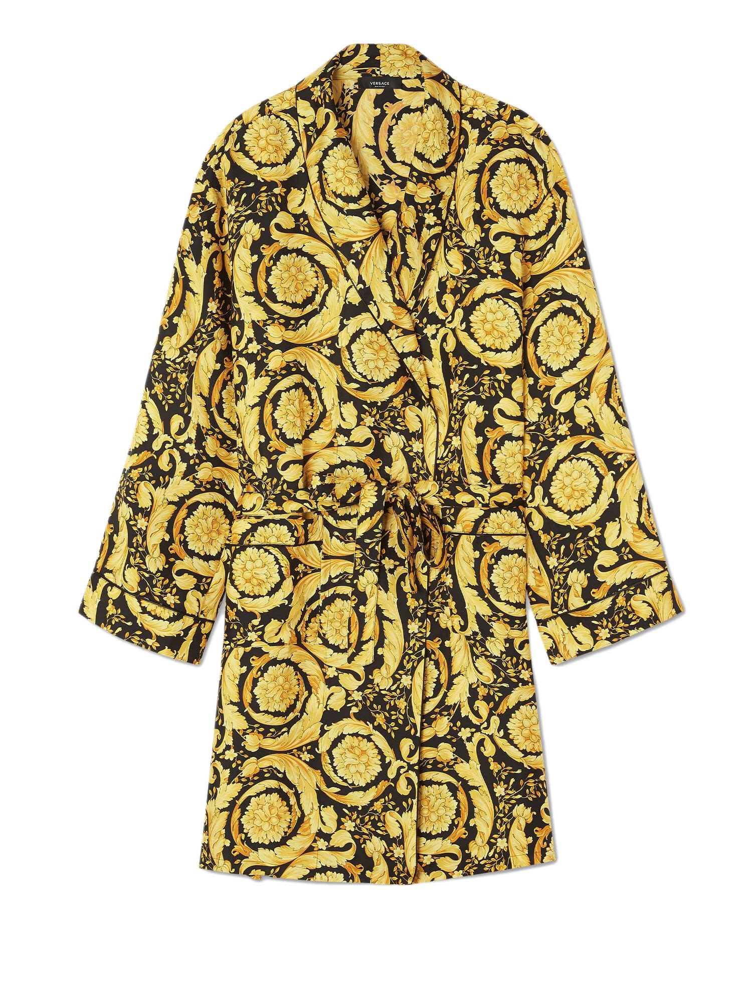 VERSACE ROBE WITH BAROQUE PRINT