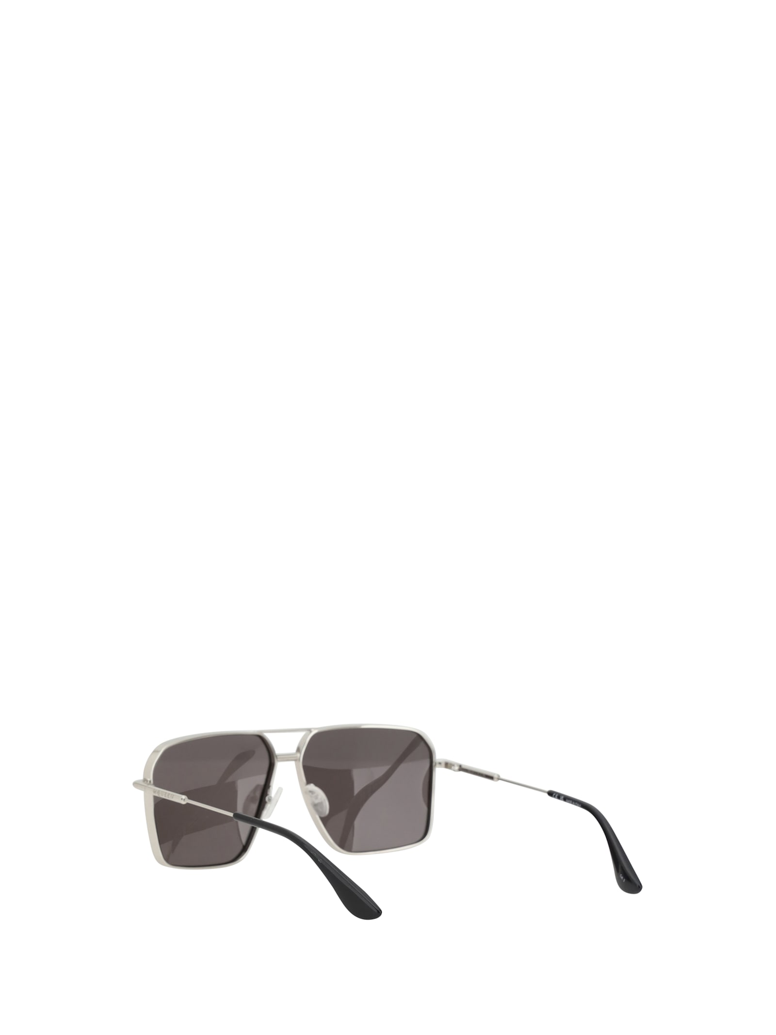 Alexander Mcqueen Geometric Metal Frame Sunglasses