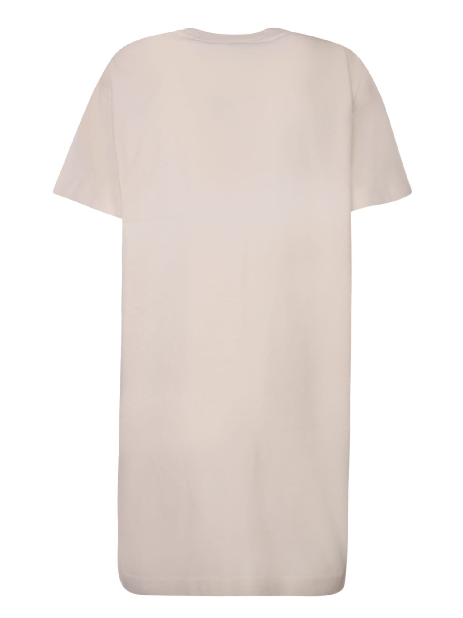 Shop Burberry Knight Cotton T-shirt Dress In Beige