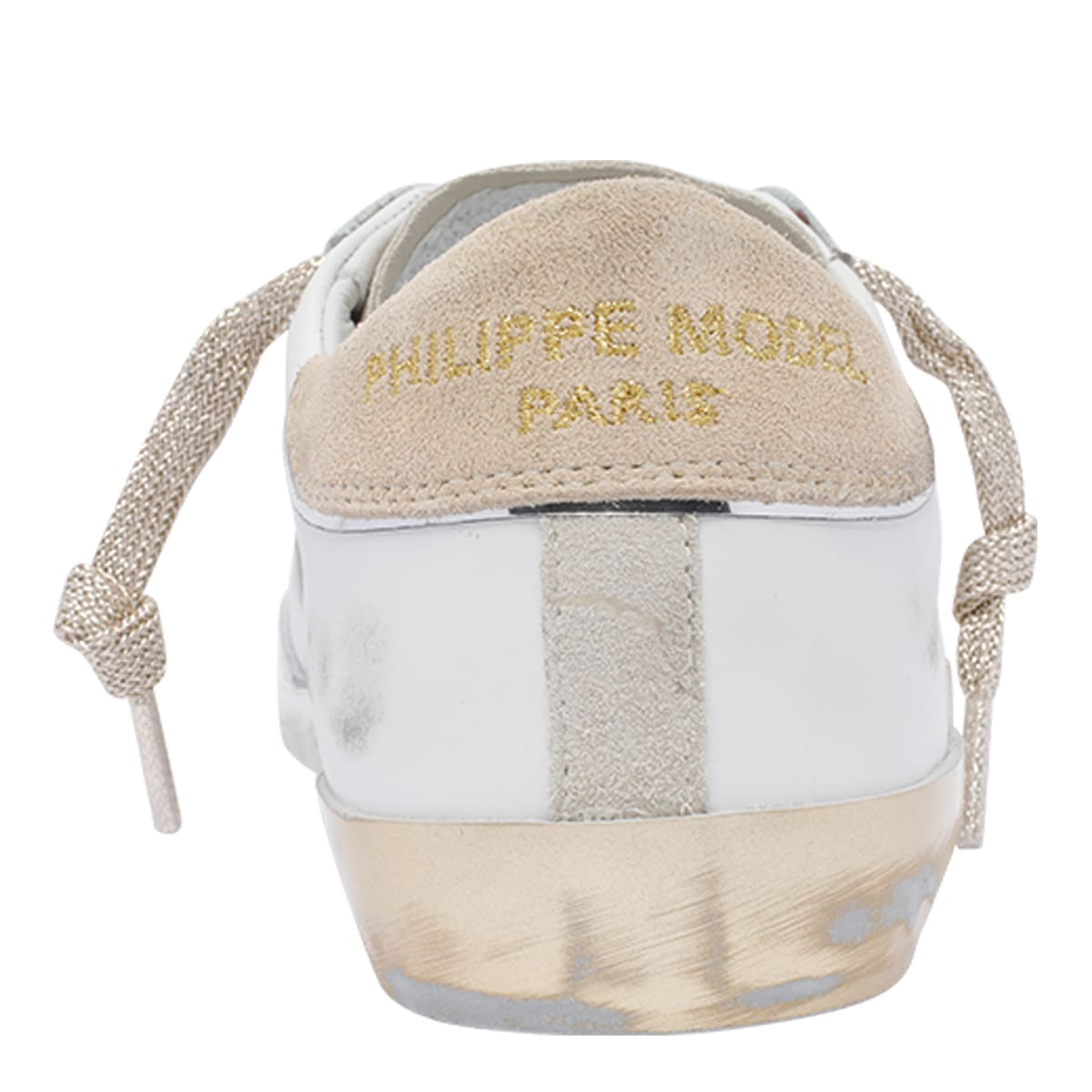 Philippe Model Prsx Sneakers In Veau Daim Blanc Sable