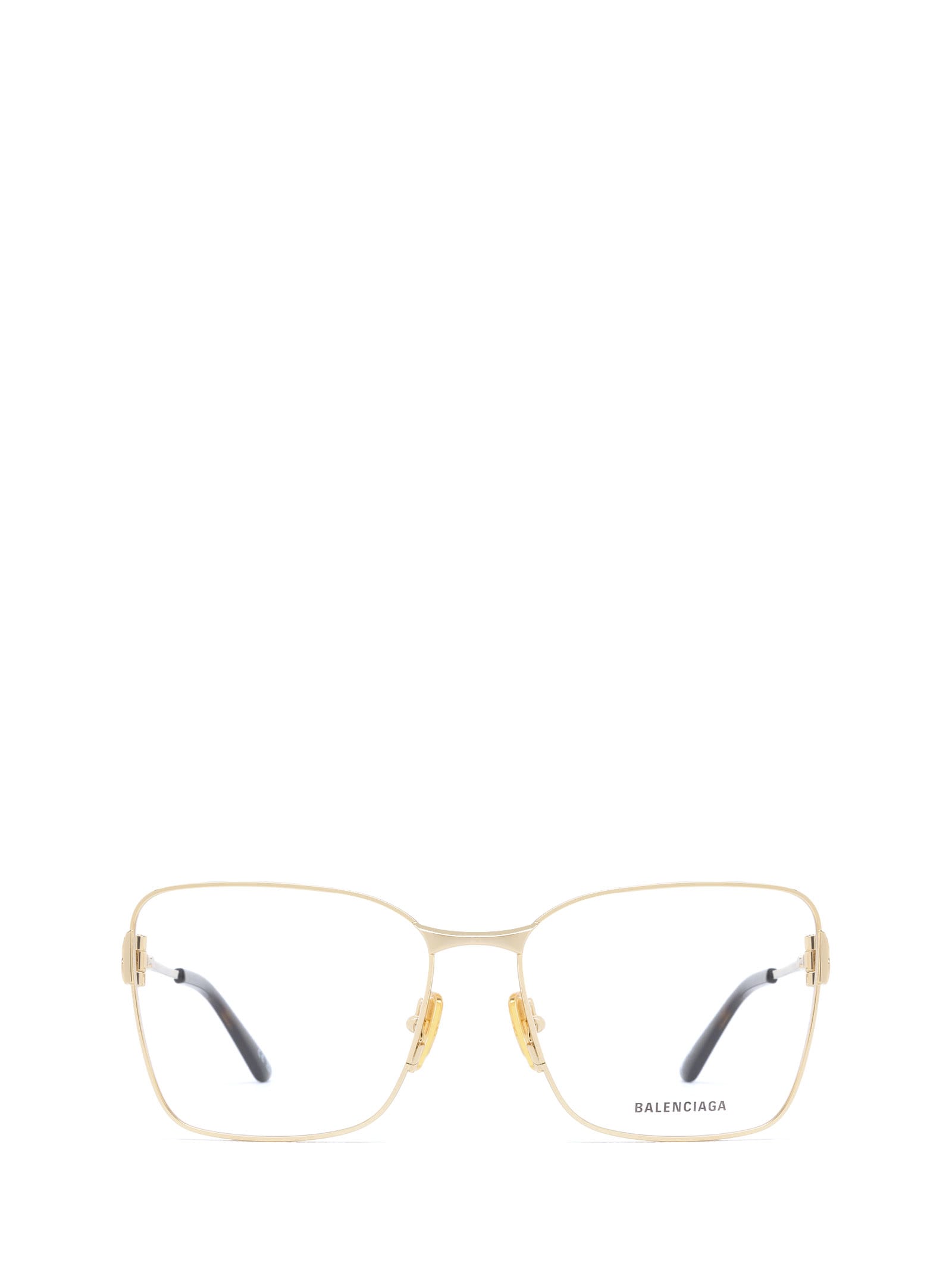 Shop Balenciaga Bb0339o Gold Glasses