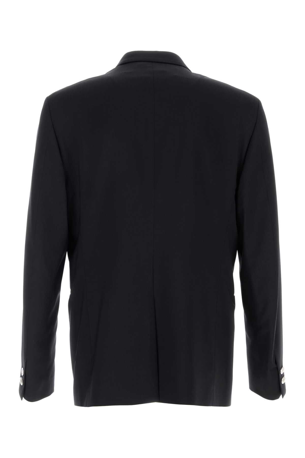 Shop Fendi Midnight Blue Wool Blazer In Night Blue