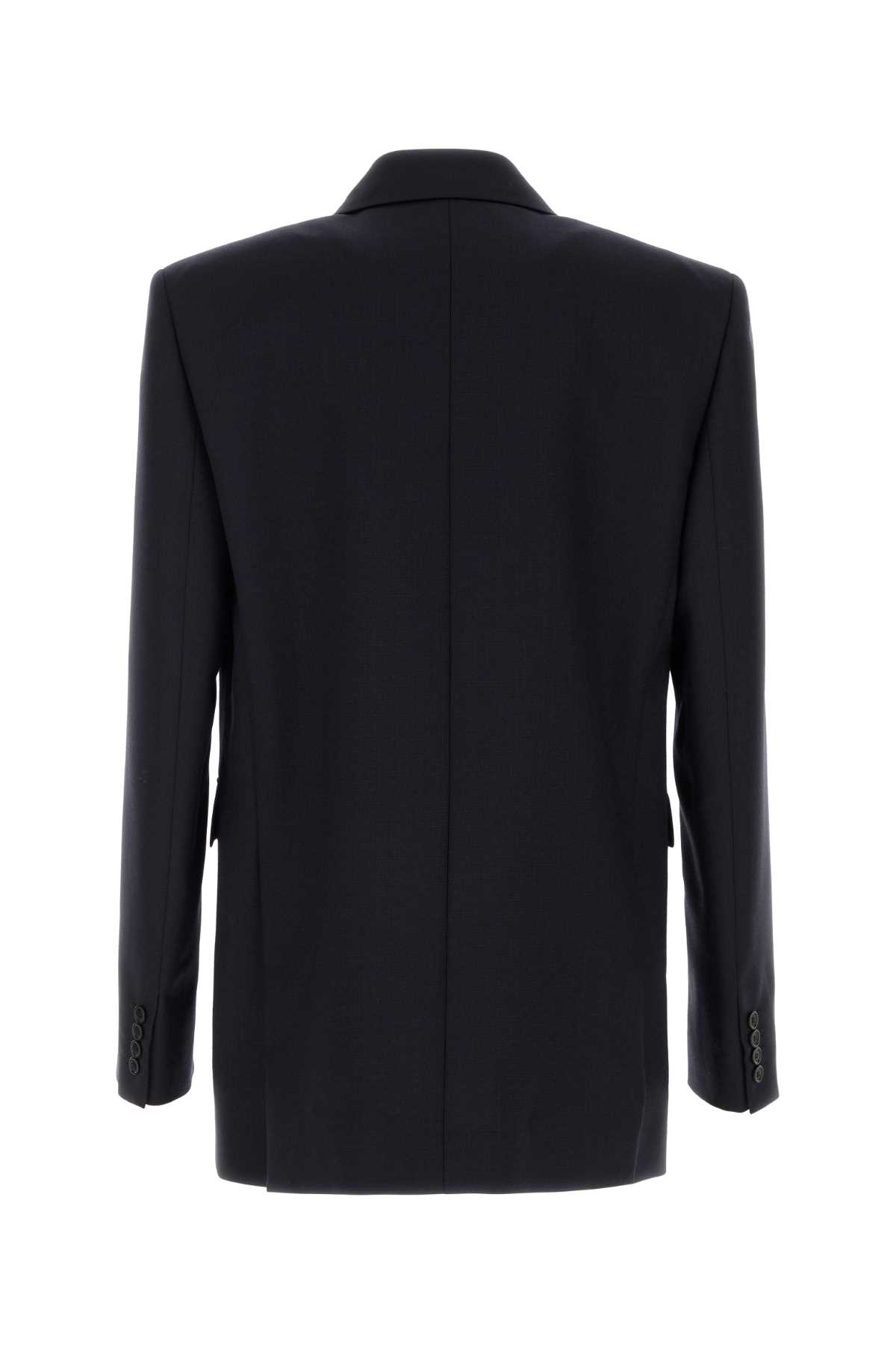 Saint Laurent Dark Blue Wool Blazer