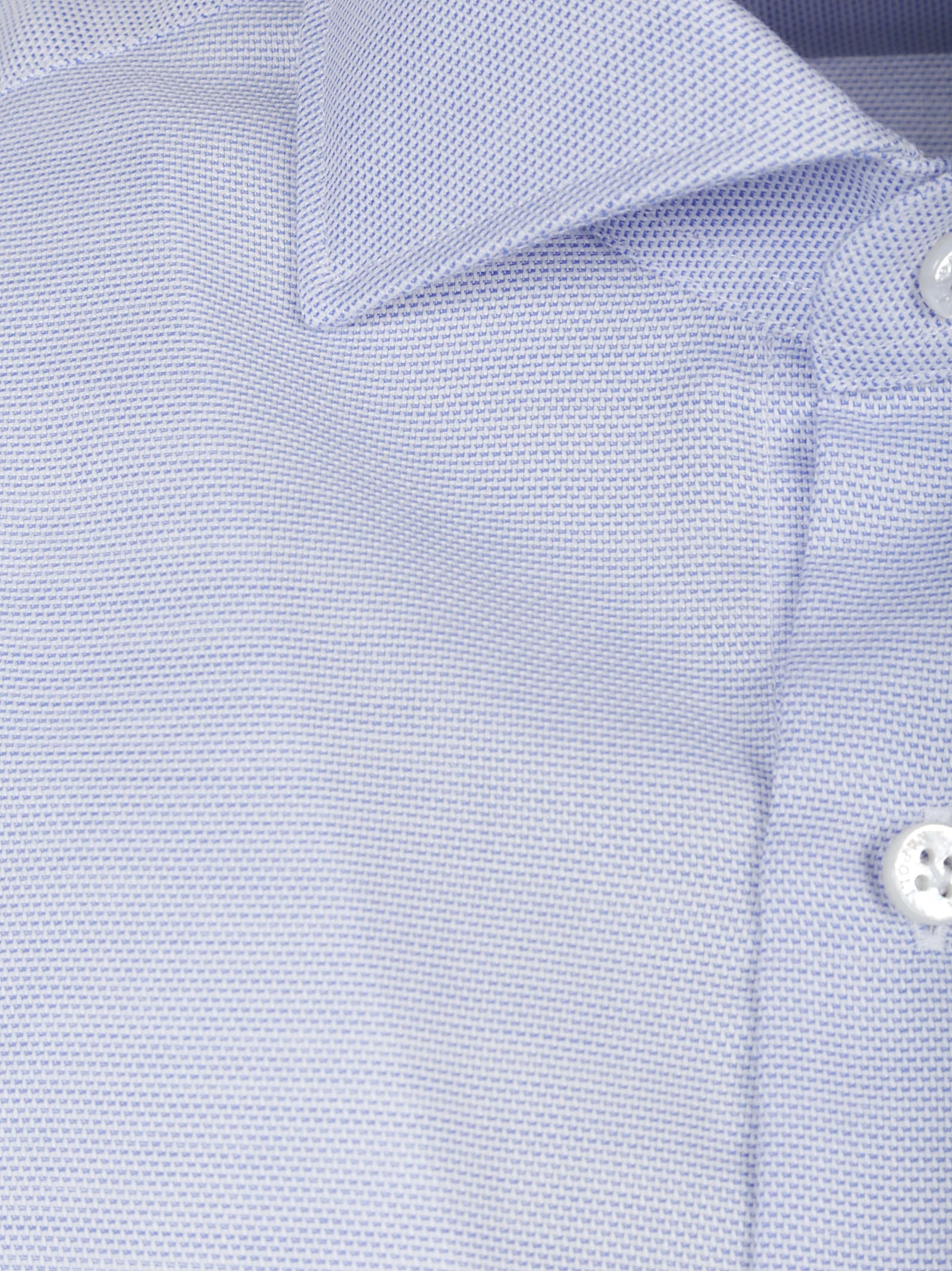 Barba Napoli Long Sleeve Neck Shirt In Blue