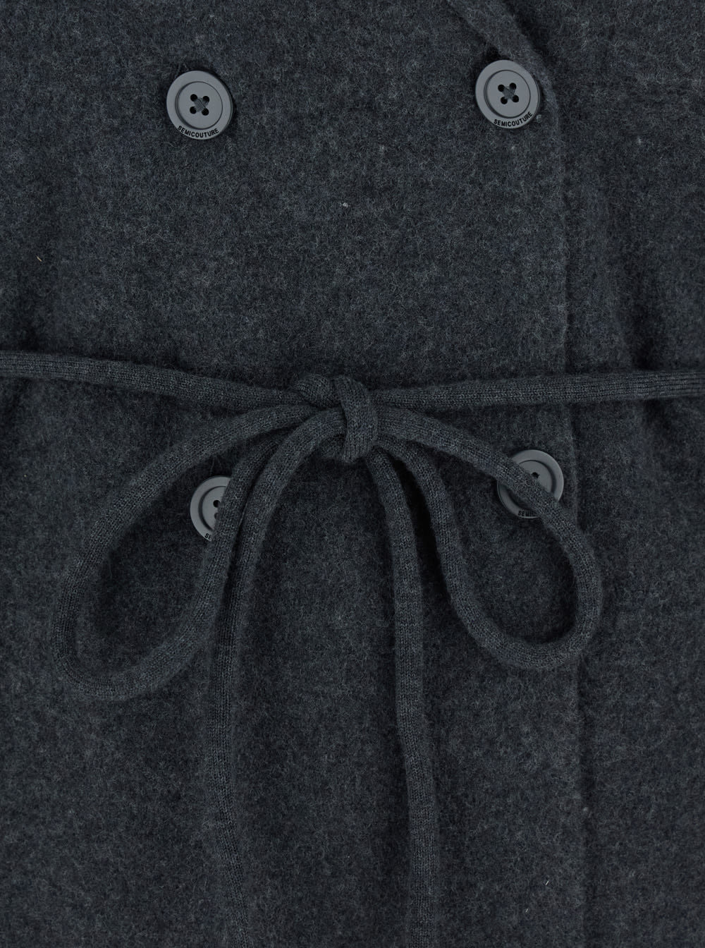 Semicouture Wool Cardigan In Gray