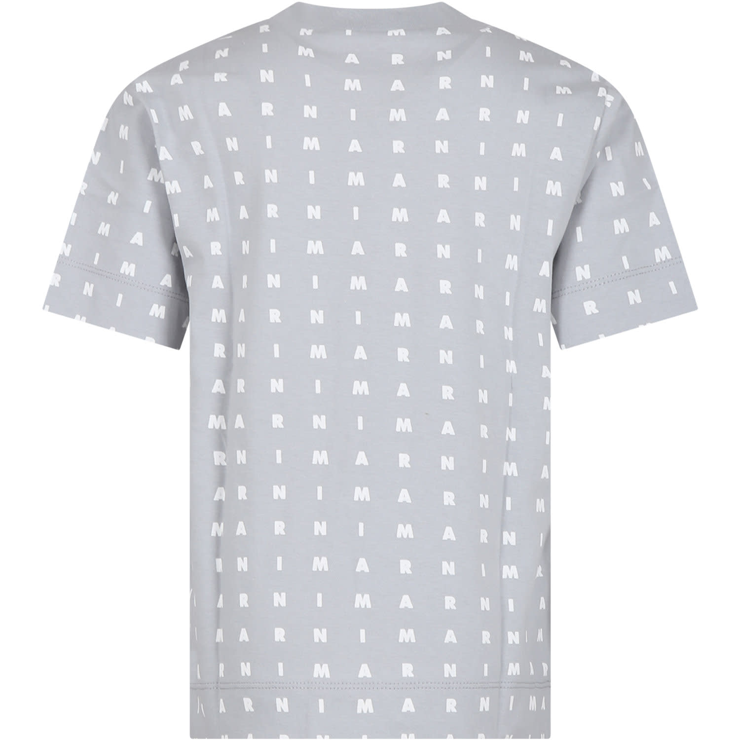 Shop Marni Gray T-shirt For Kids With Logo In Grey