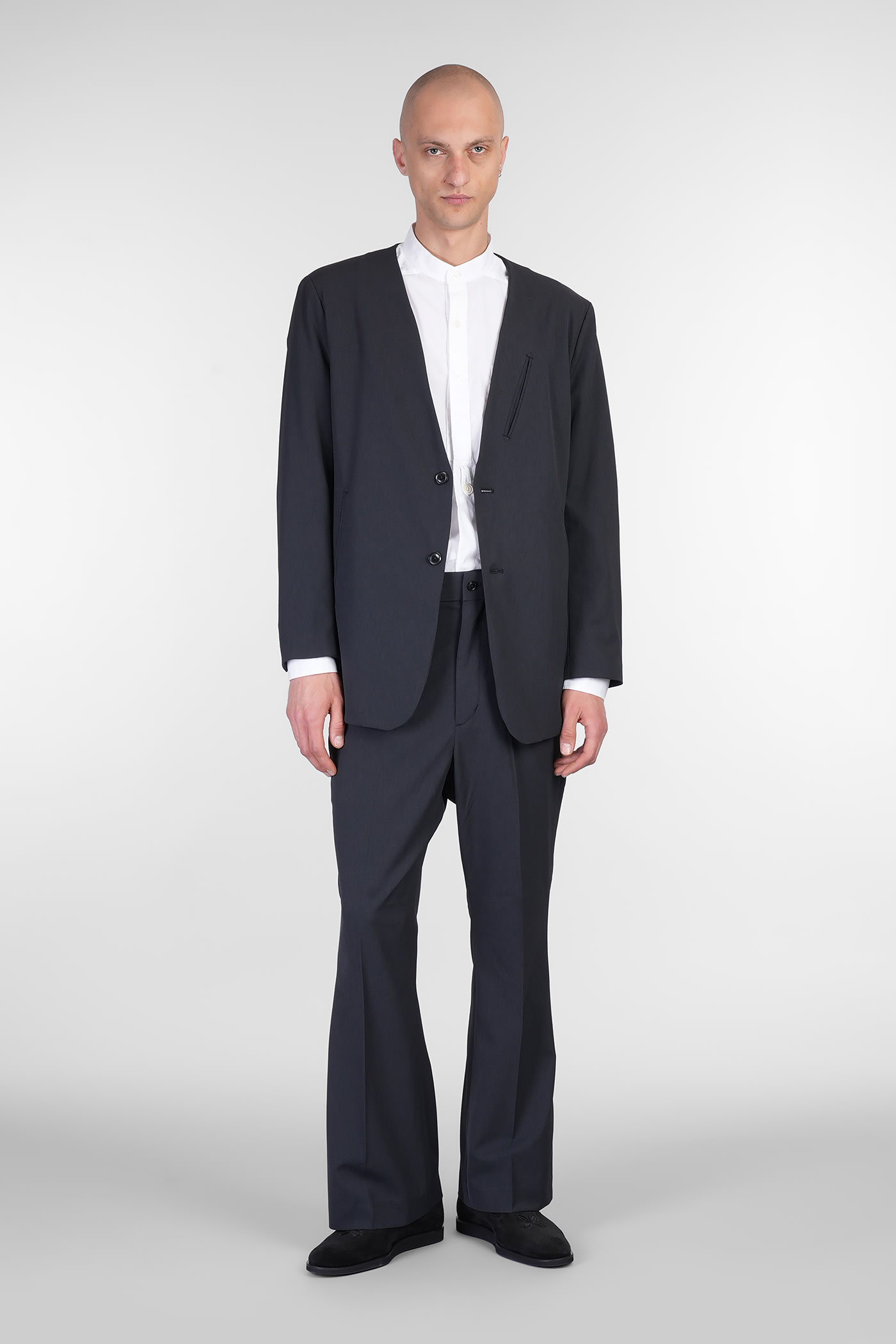 NEEDLES BLAZER IN BLACK POLYAMIDE