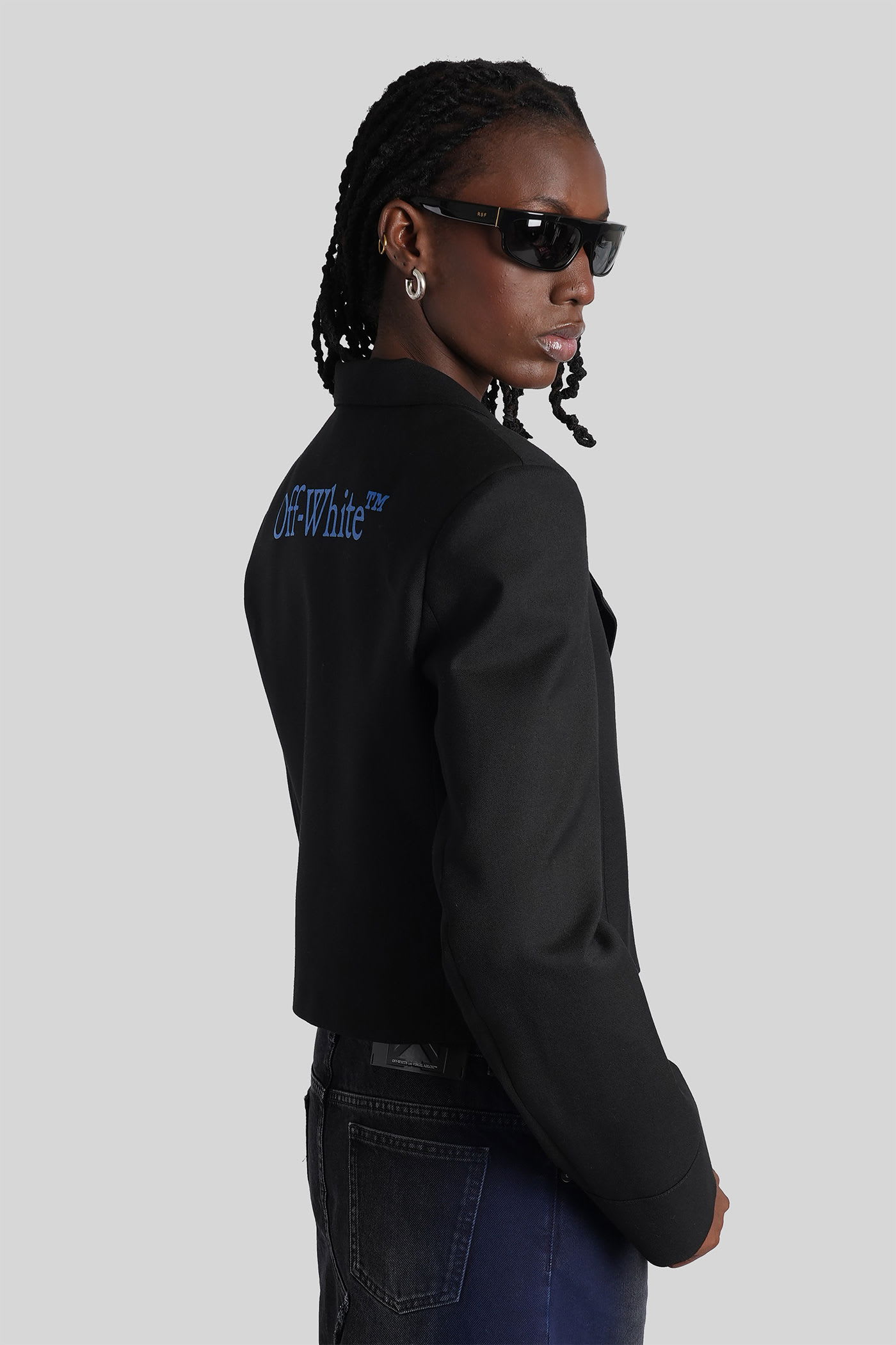 Off-white Blazer In Black Wool In Black