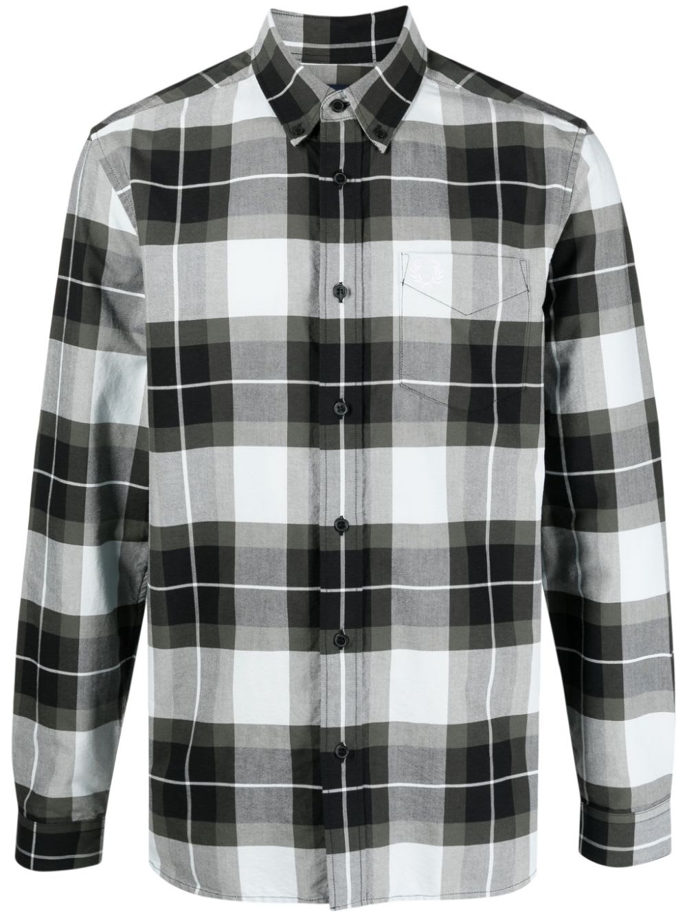 Shop Fred Perry Fp Tartan Shirt In Light Ice