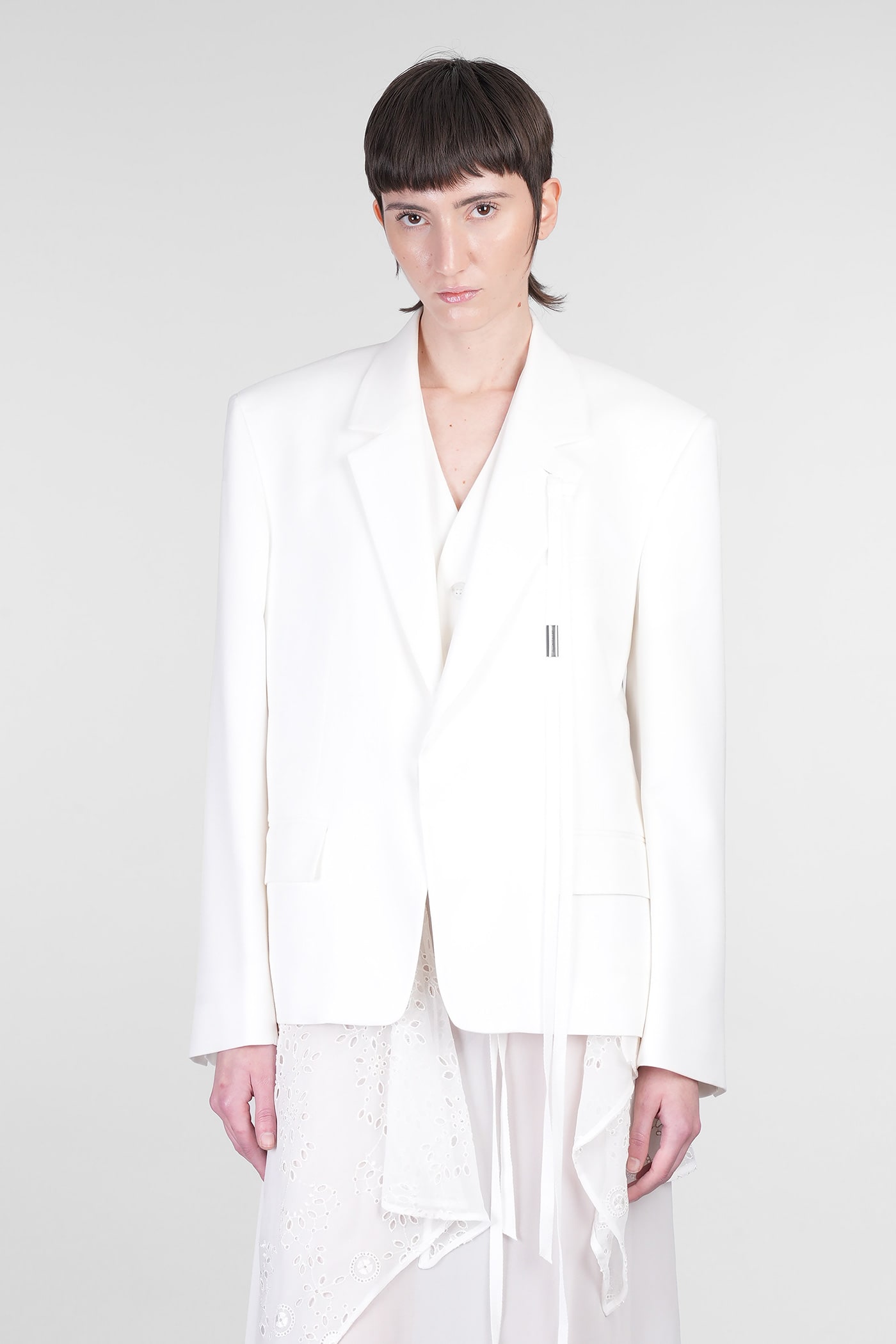 Susa Blazer In White Viscose