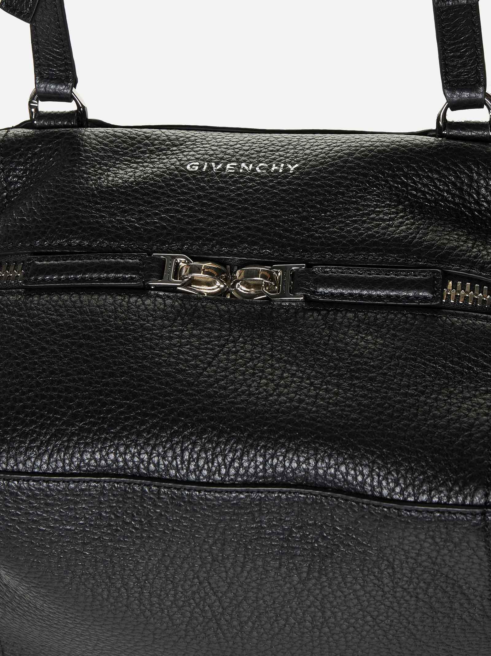 Shop Givenchy Pandora Leather Small Bag In Black