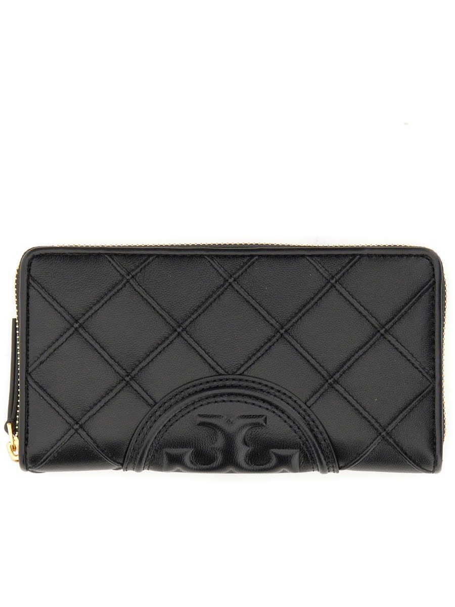 Shop Tory Burch Fleming Wallet In Black