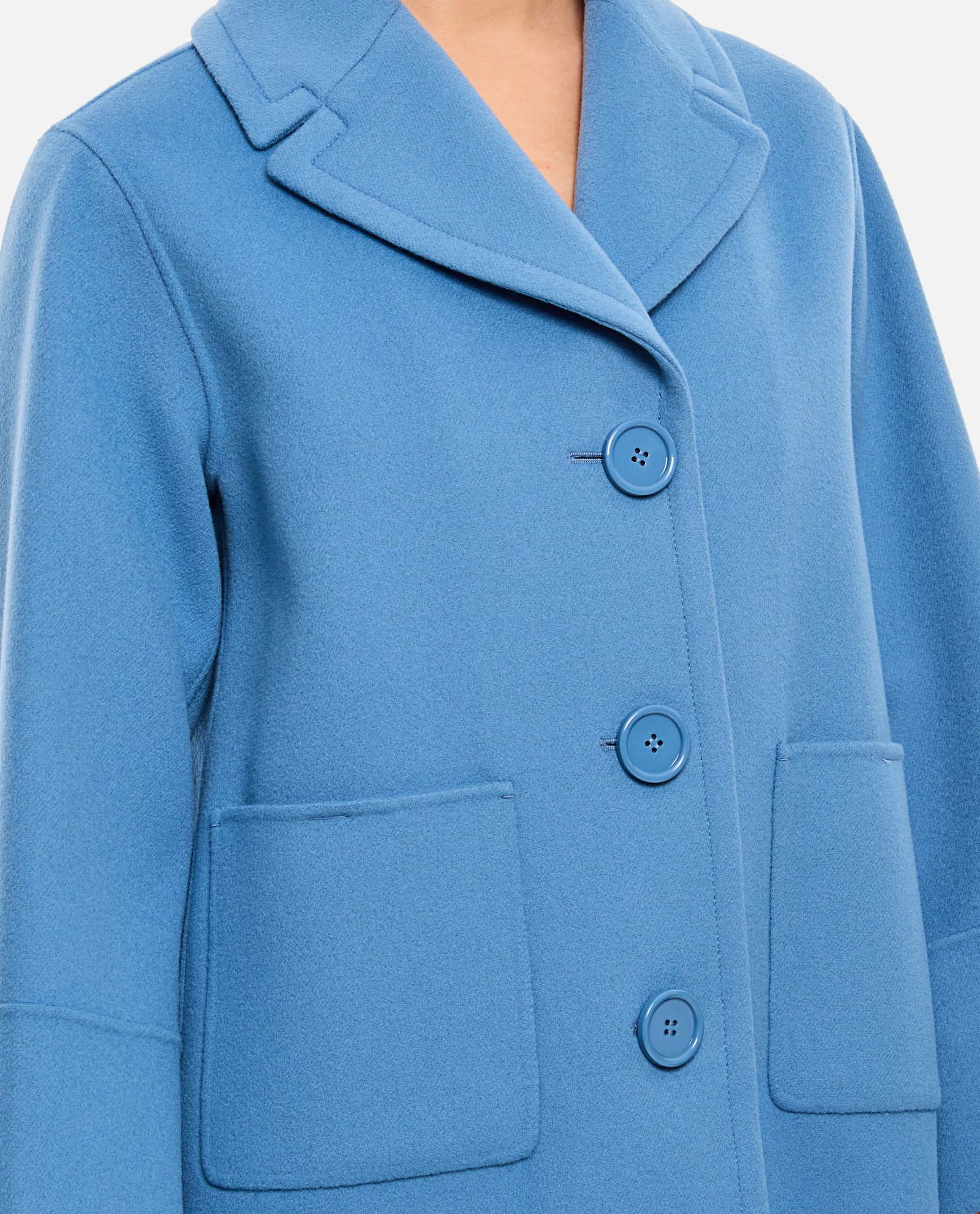 Shop 's Max Mara Windsor Double Breasted Short Coat In Clear Blue