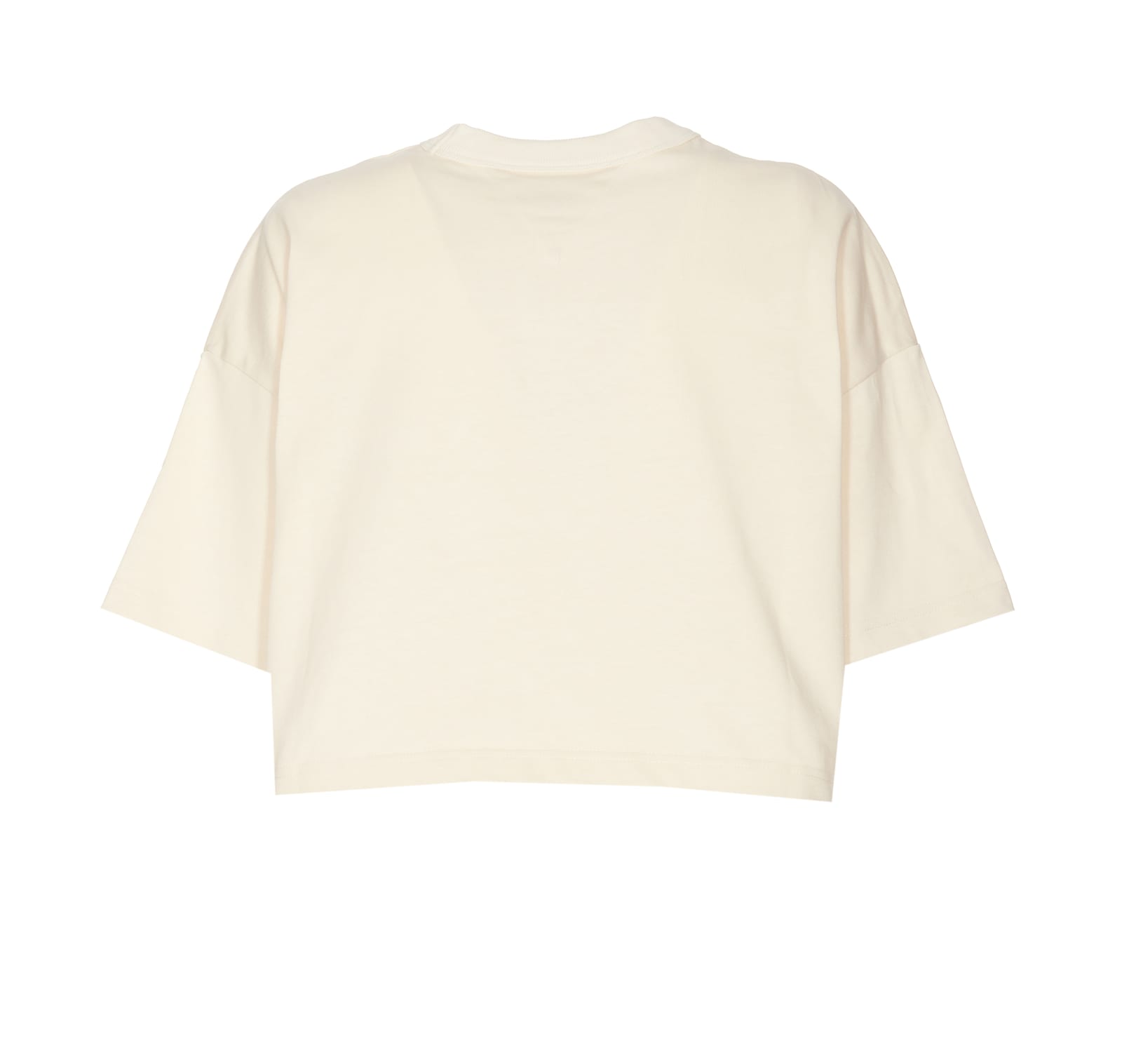 Shop Bottega Veneta Cropped T-shirt With V-pocket In White