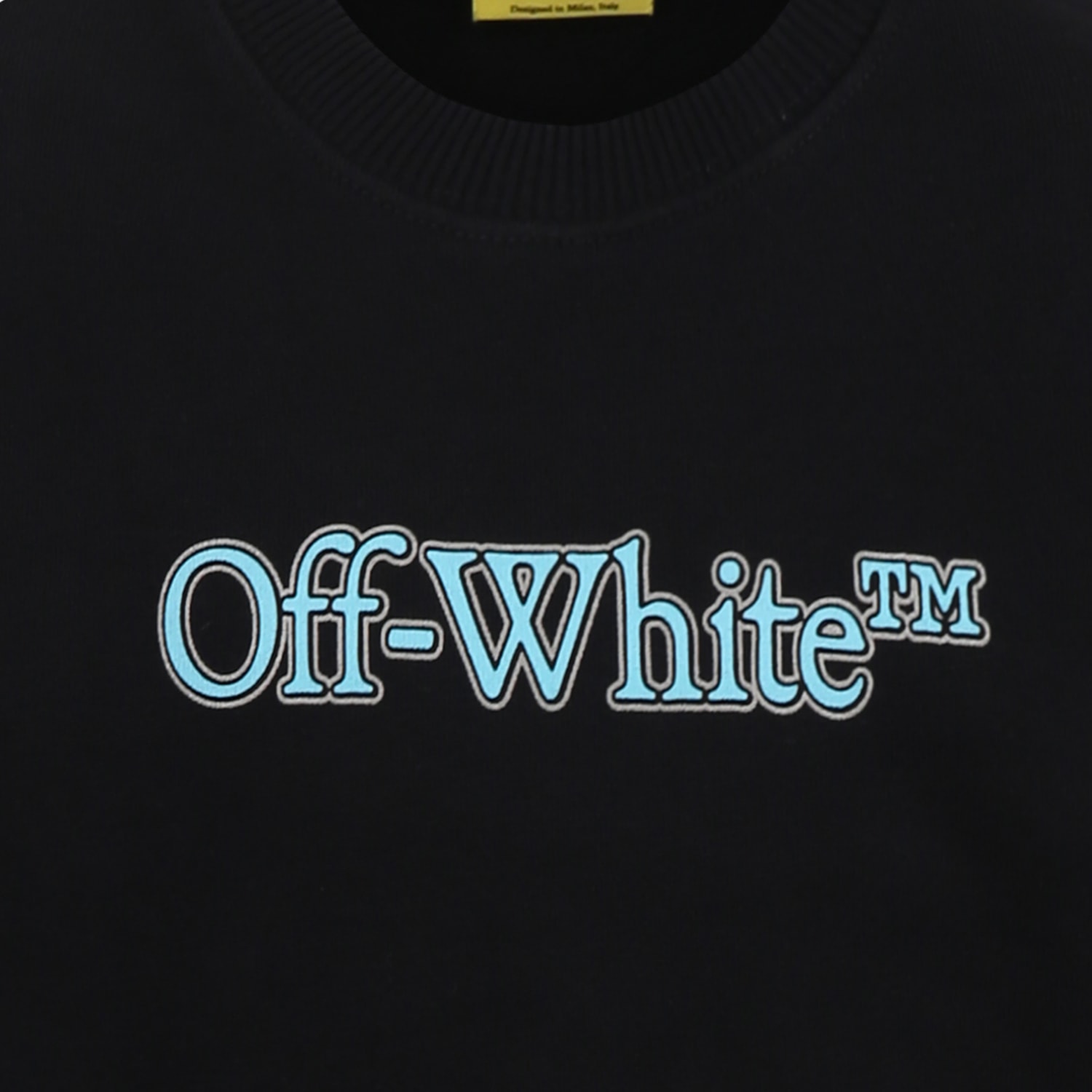Off-white Black Sweatshirt For Boy With Logo In Black