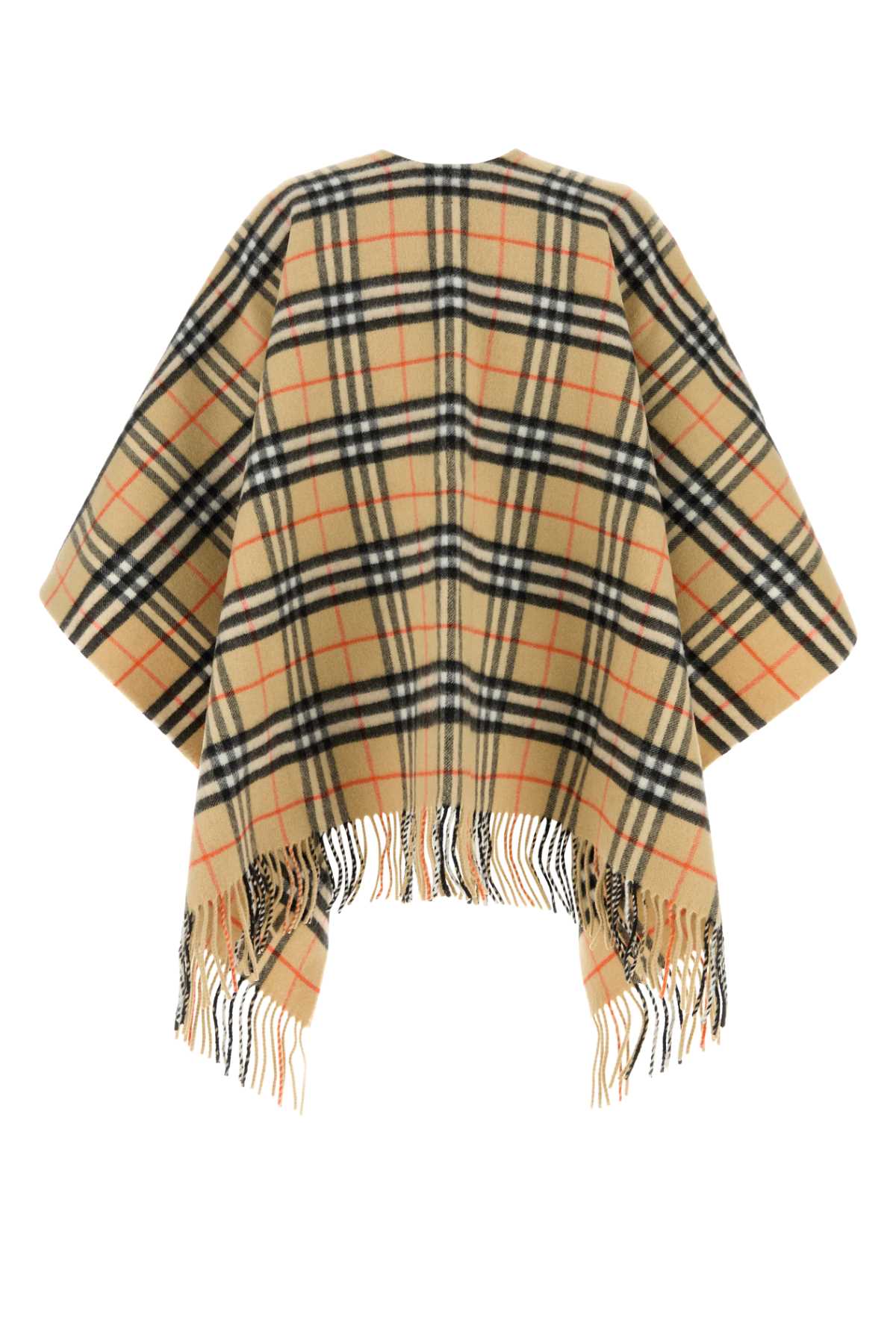 Shop Burberry Embroidered Wool Blend Cape