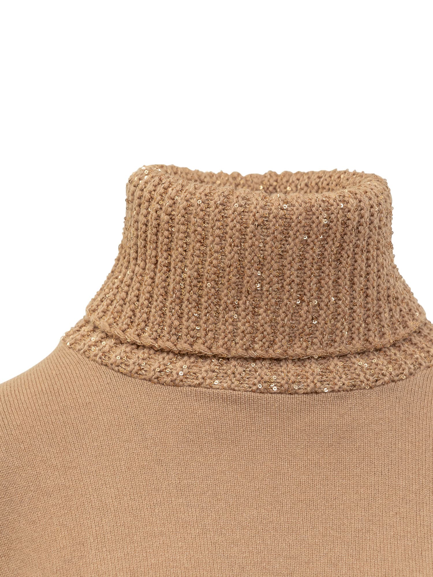 Shop Fabiana Filippi Dolcevita Sweater In Cammello