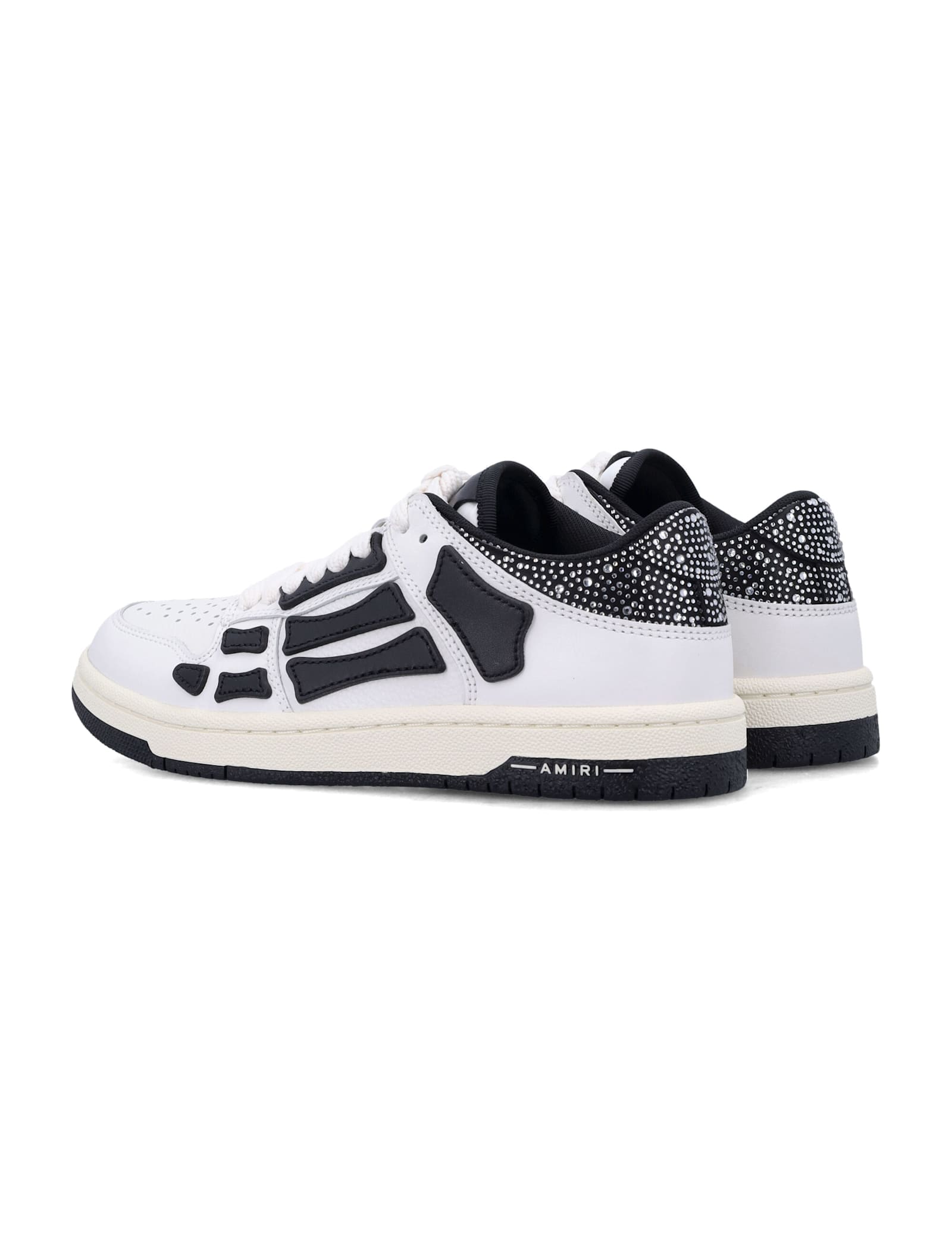 Amiri Crystal Satin Skel Top Low Womans Sneakers In Multi