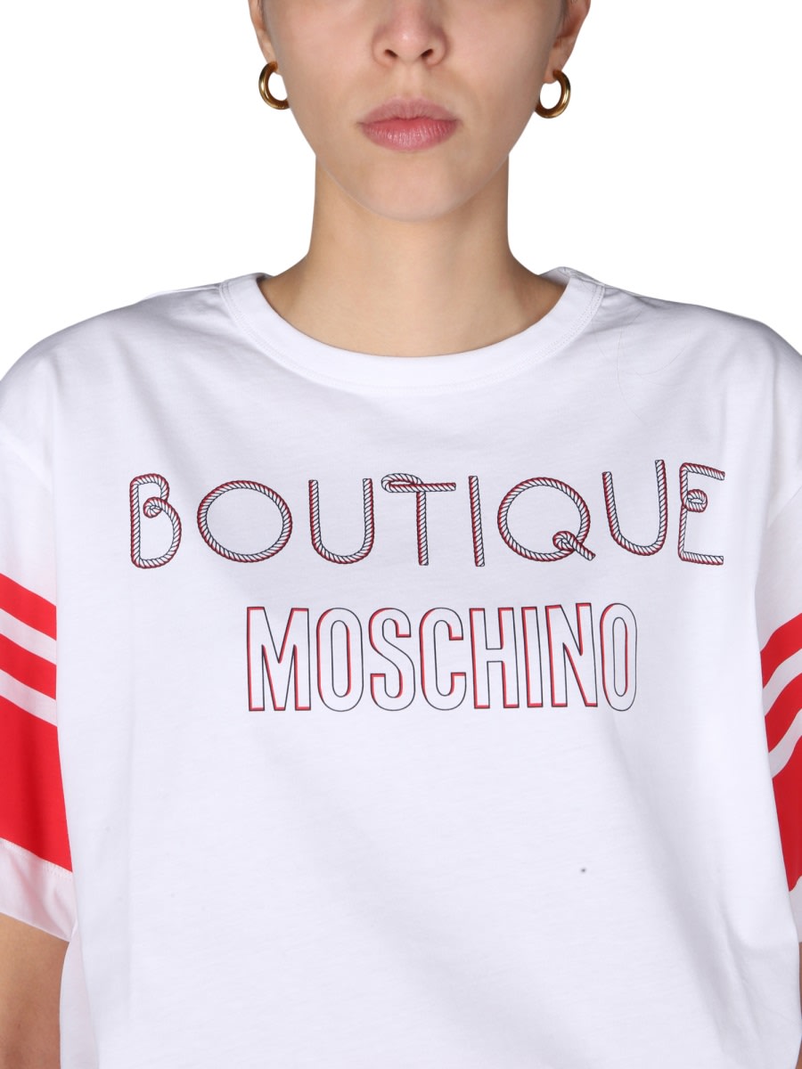 Shop Boutique Moschino Sailor Mood T-shirt In White