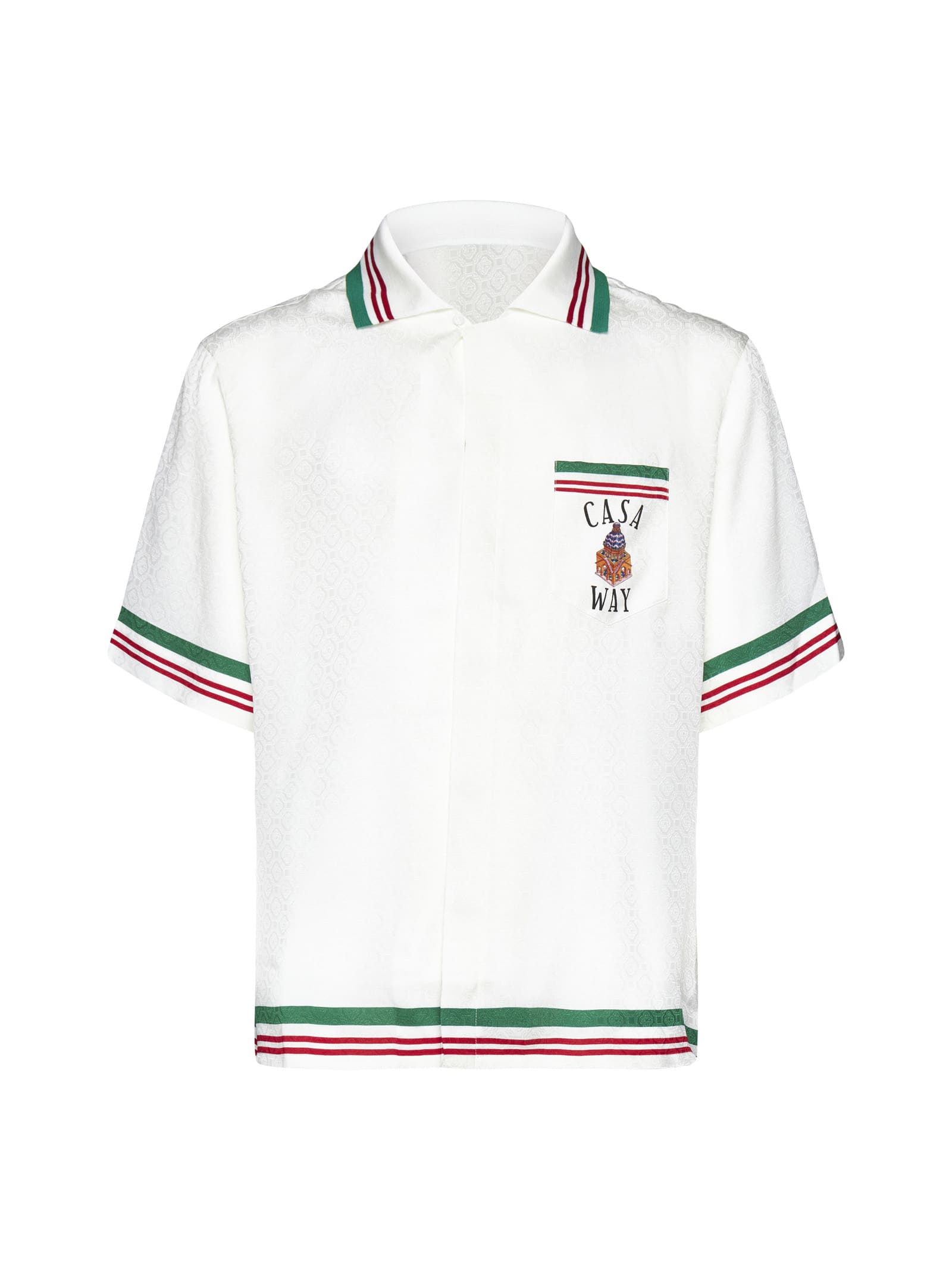 Casablanca Casa Way World Series Silk Shirt In White
