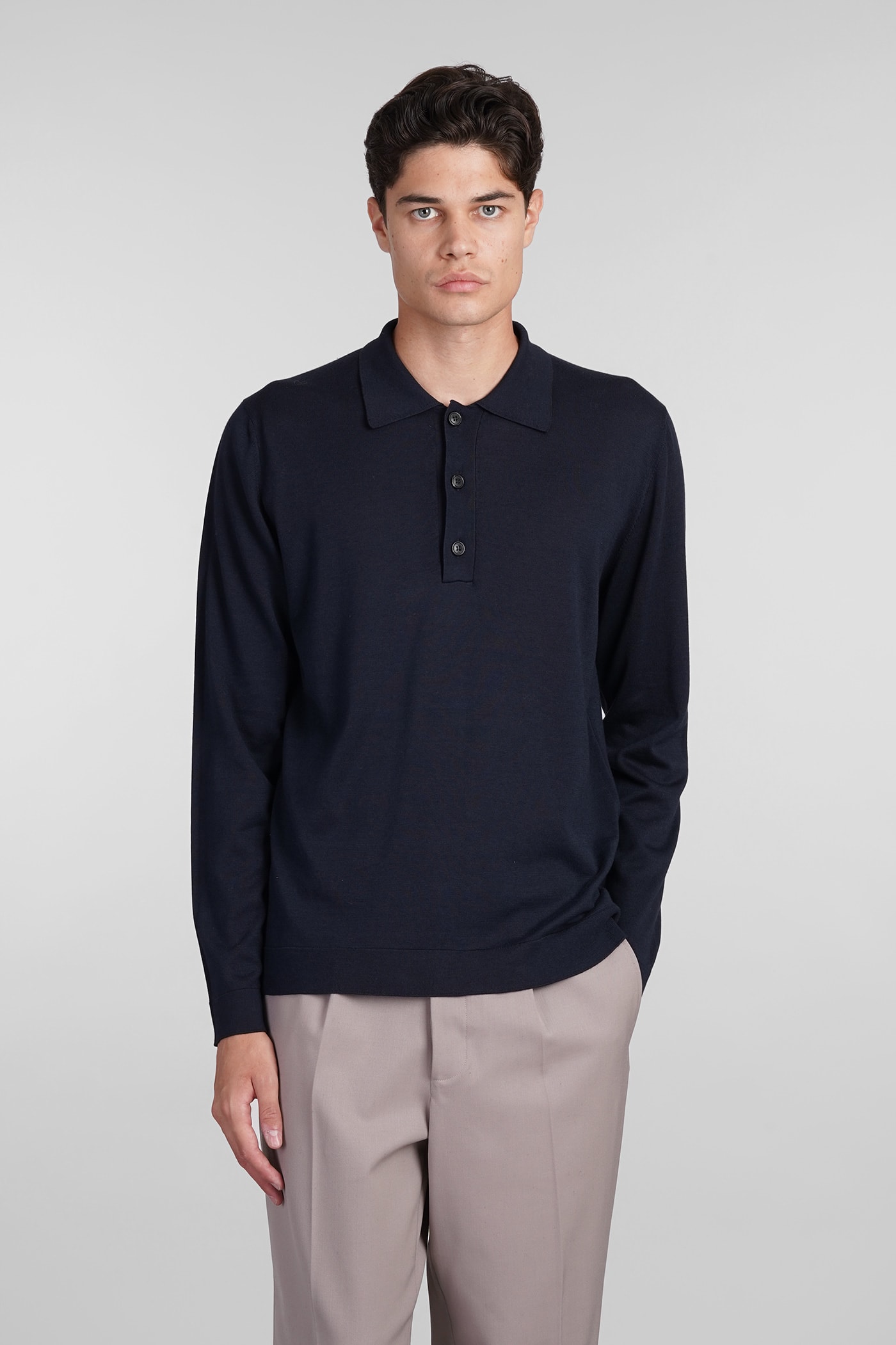 Polo In Blue Cotton