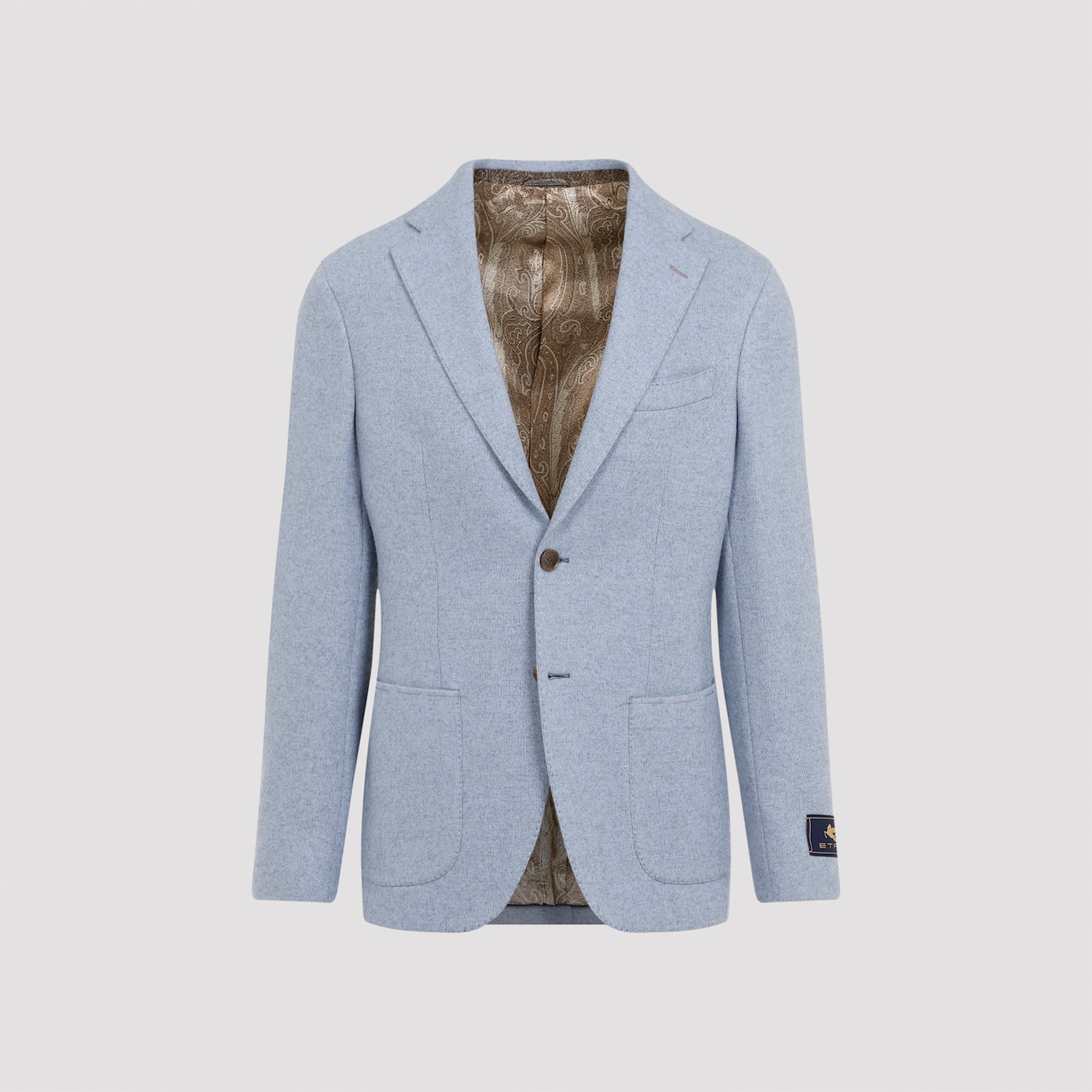 Light Blue Wool And Cashmere Blazer