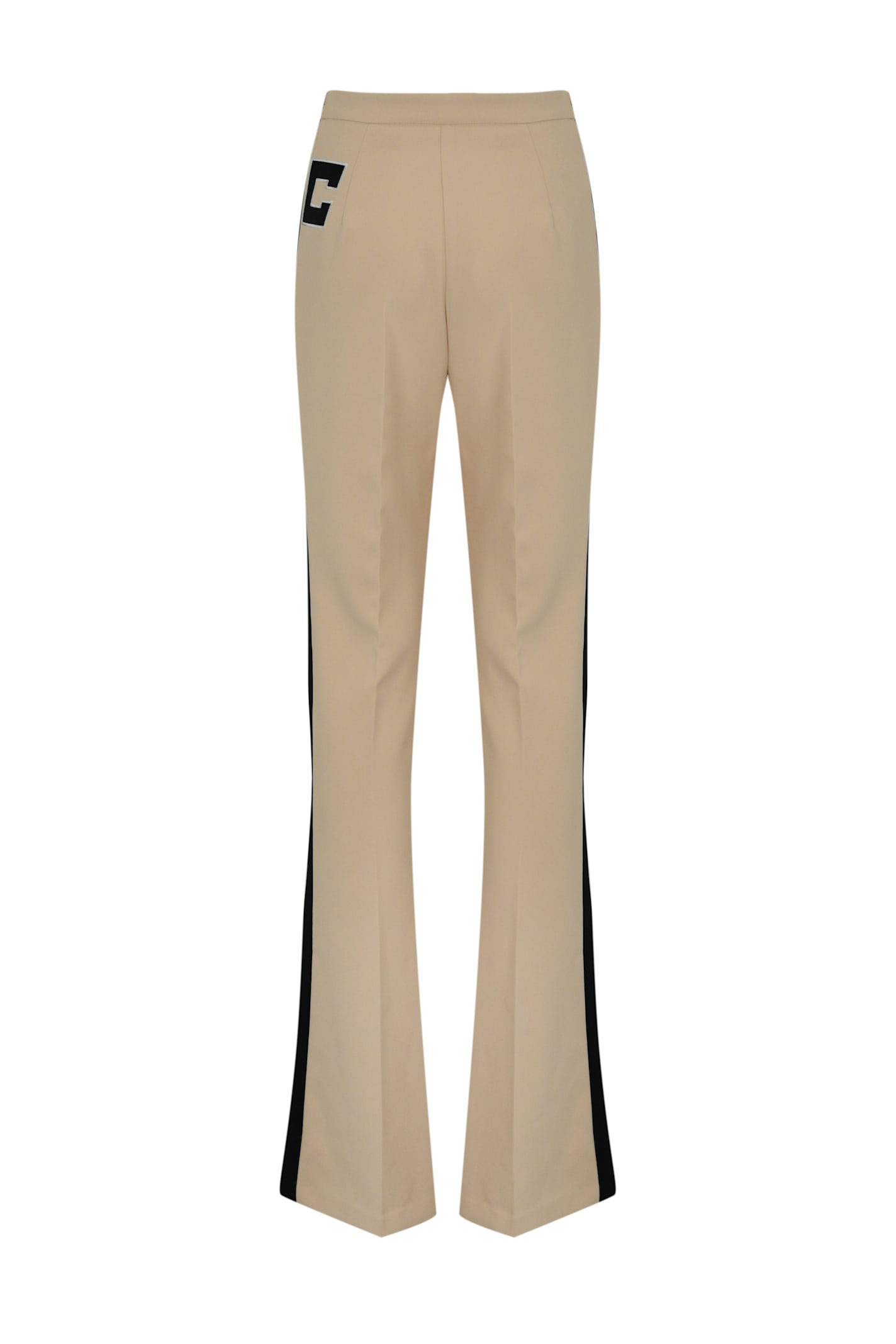 ELISABETTA FRANCHI STRAIGHT STRETCH CREPE TROUSERS 