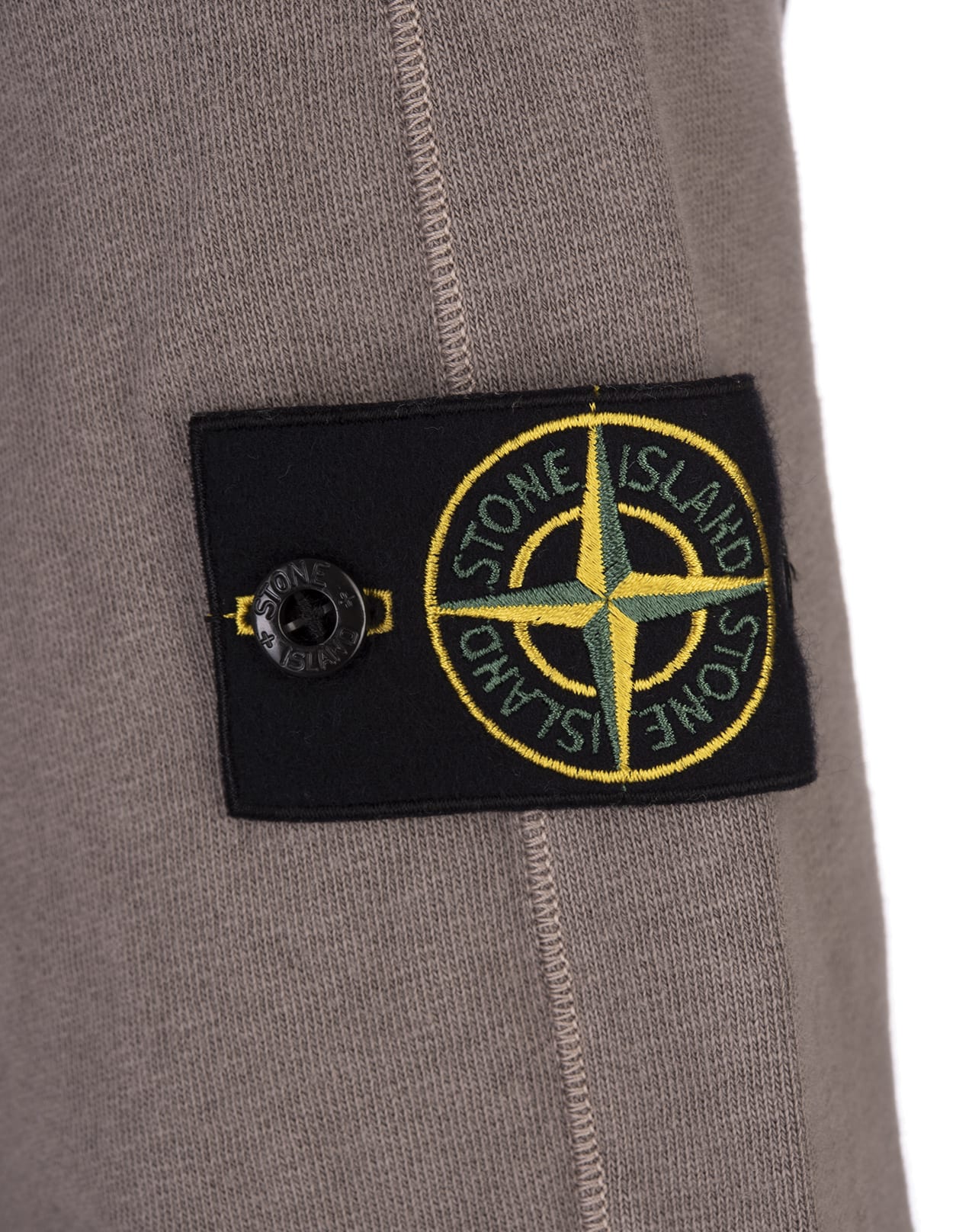 Shop Stone Island Dove Zip-up Hoodie With Old Treatment In Brown