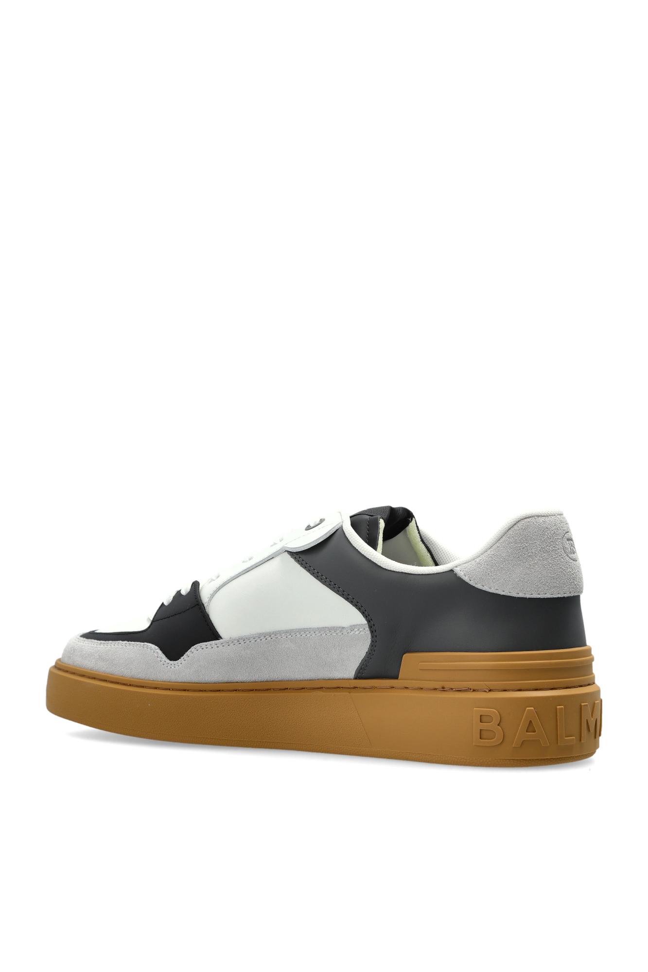 Balmain B-court Flip Leather Trainers In Multi