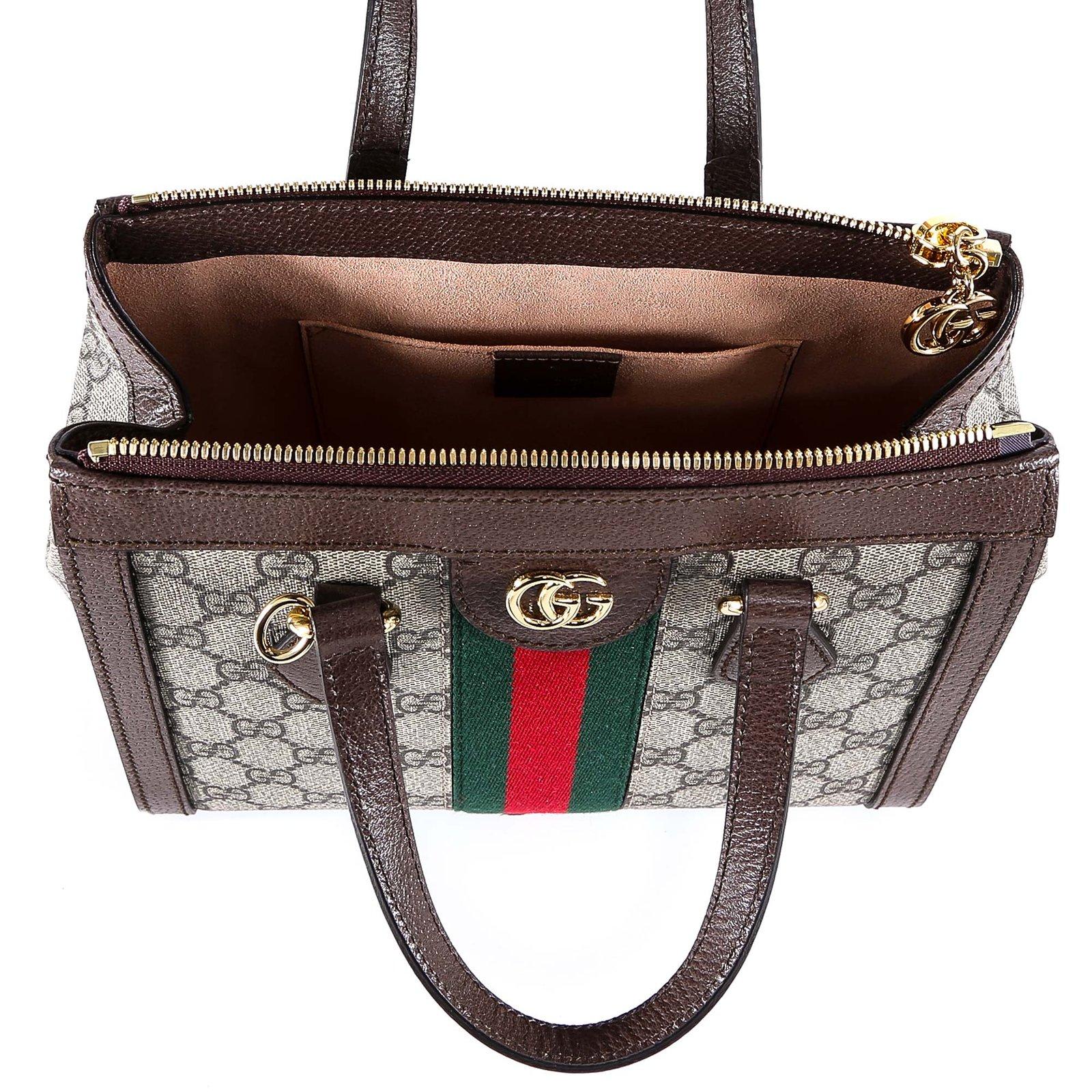 Shop Gucci Ophidia Small Gg Tote Bag In Acero
