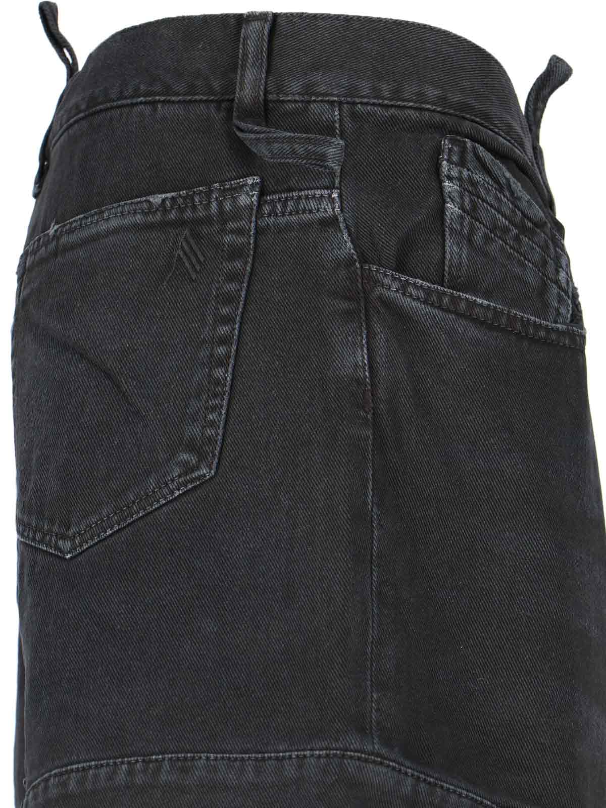 Shop Attico Cut Out Jeans In Black