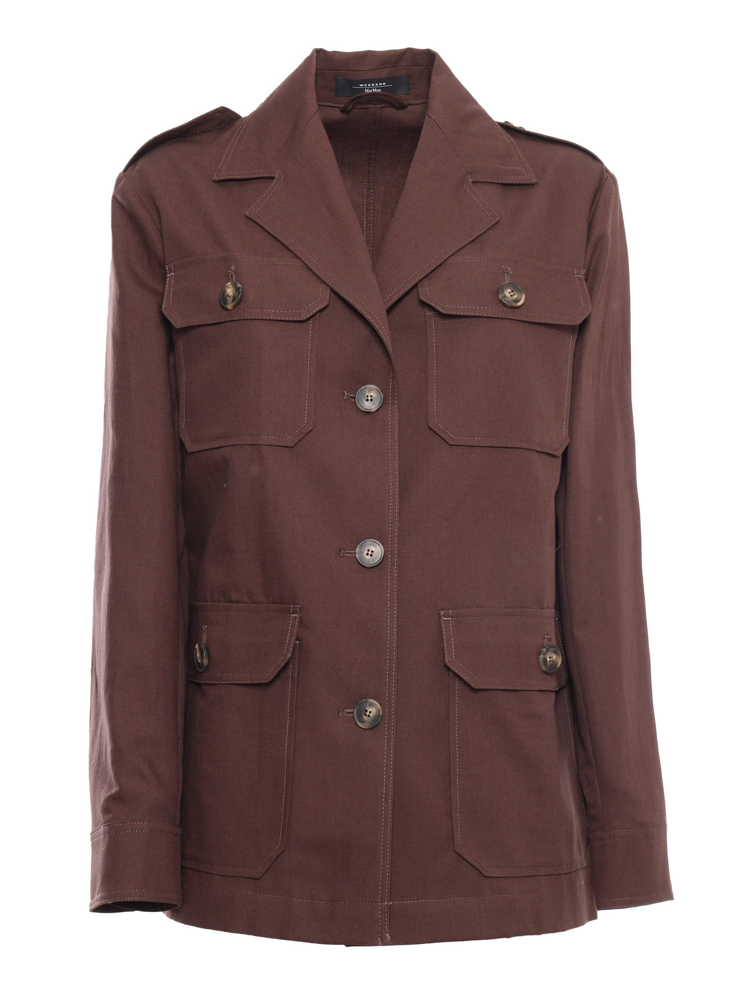 Shop Weekend Max Mara Chocolate-colored Bacca In Brown